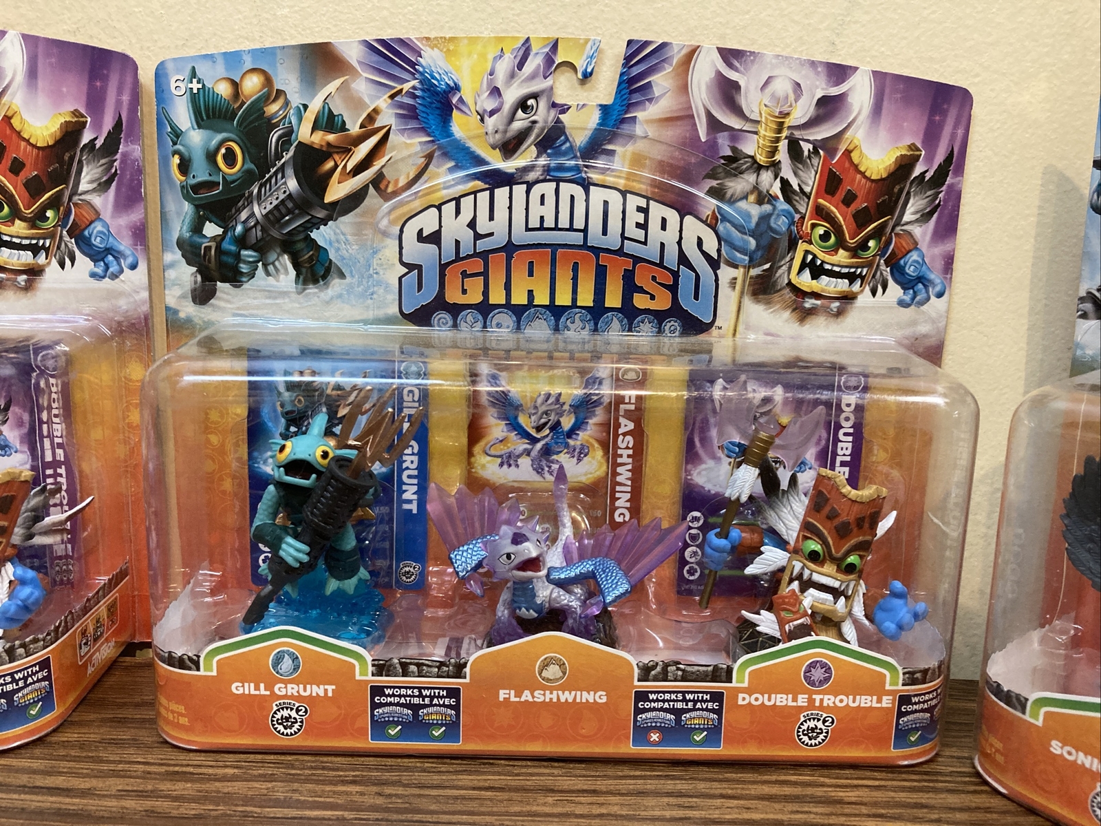 Skylanders Giants Sonic Boom Sprocket Stump Smash Flashwing Sealed Lot Of 4