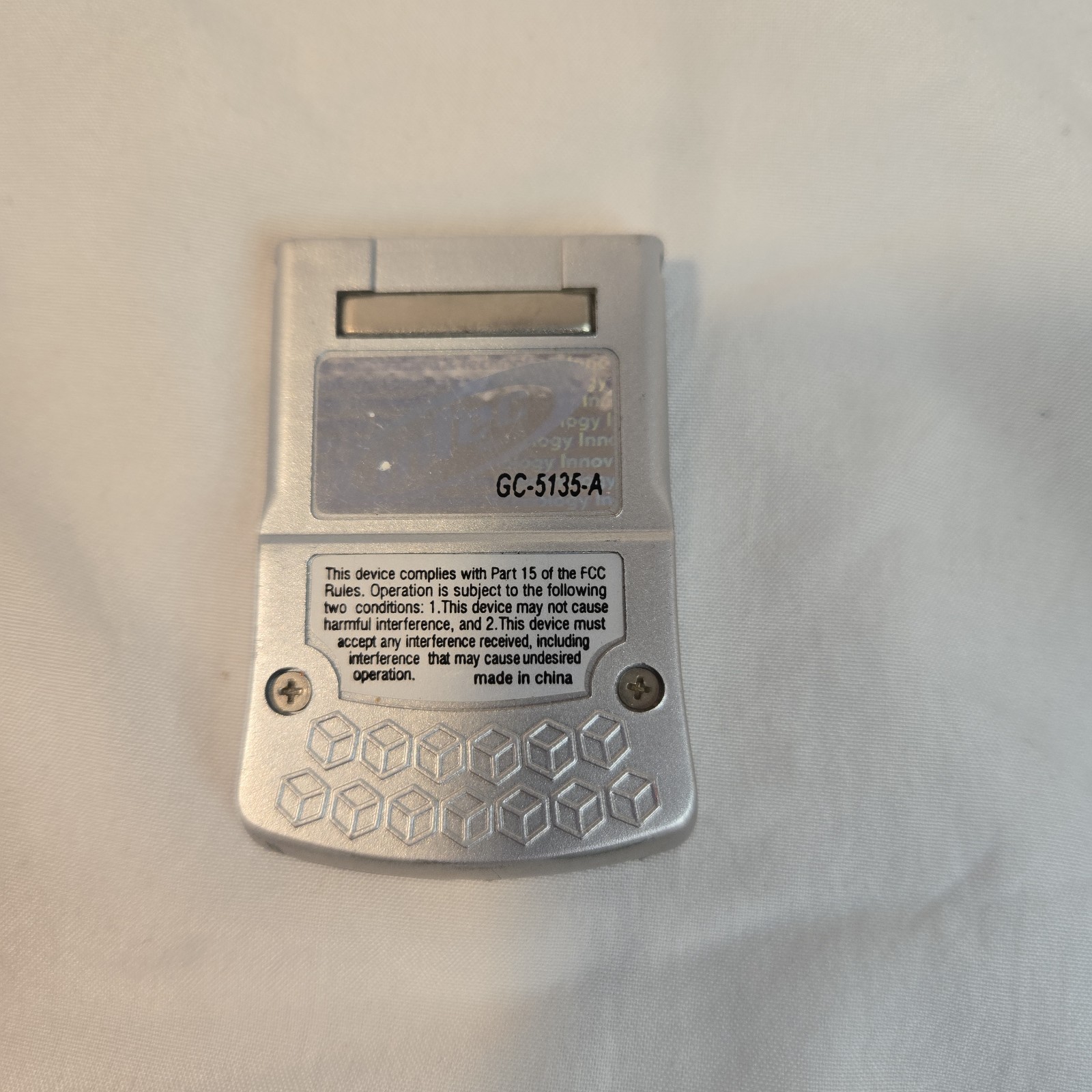Nintendo GameCube Intec 32MB Memory Card Silver Third Party Accessory Untested