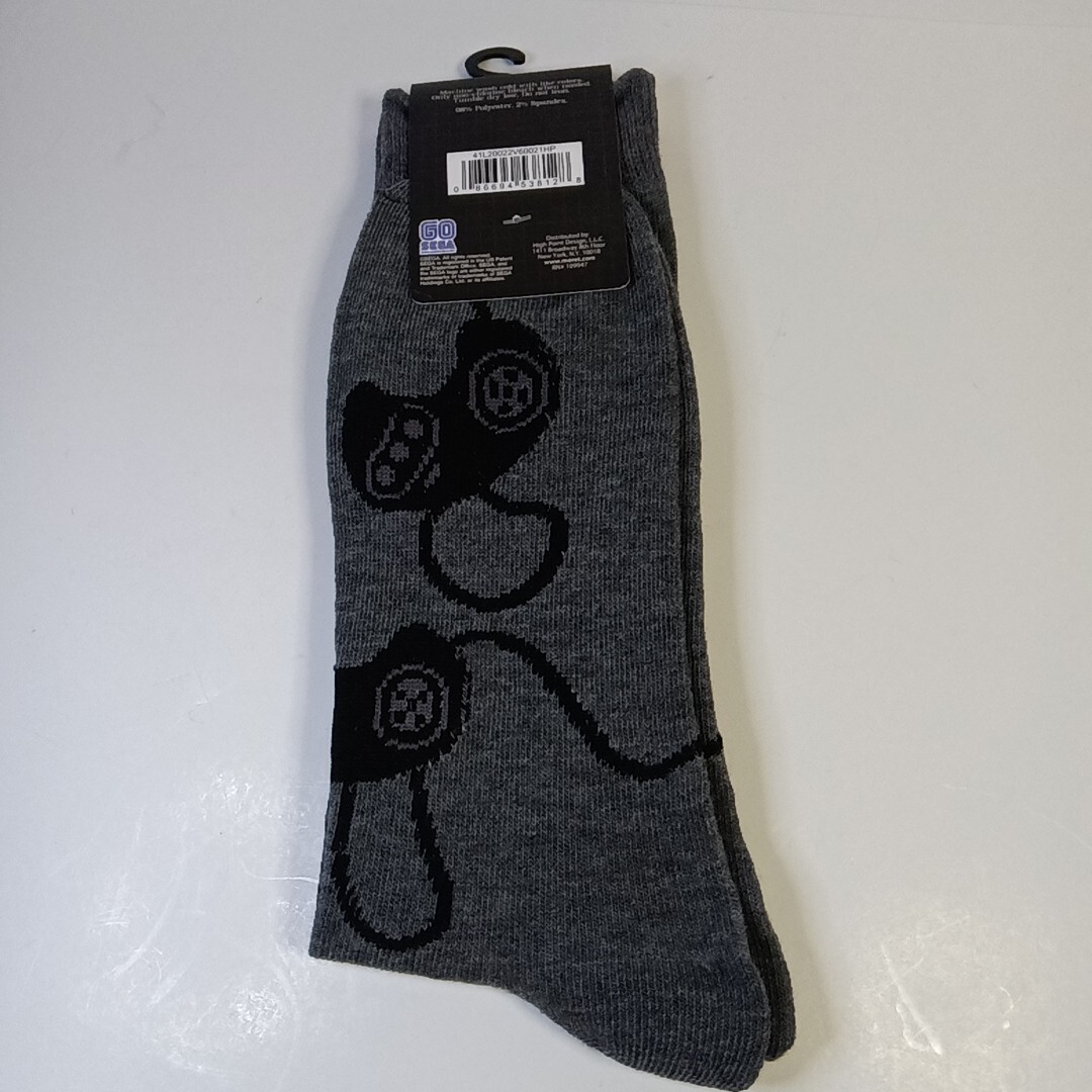 New Sega Genesis Gray And Black Game Over Controller Crew Socks Sizes 6-12 Mens