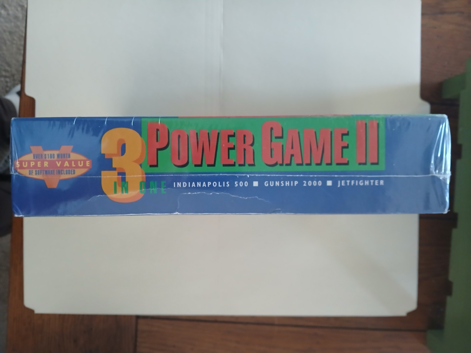 POWER GAME II: GUNSHIP 2000 INDIANAPOLIS 500 JETFIGHTER ADV PC 3.5″ NEW & SEALED