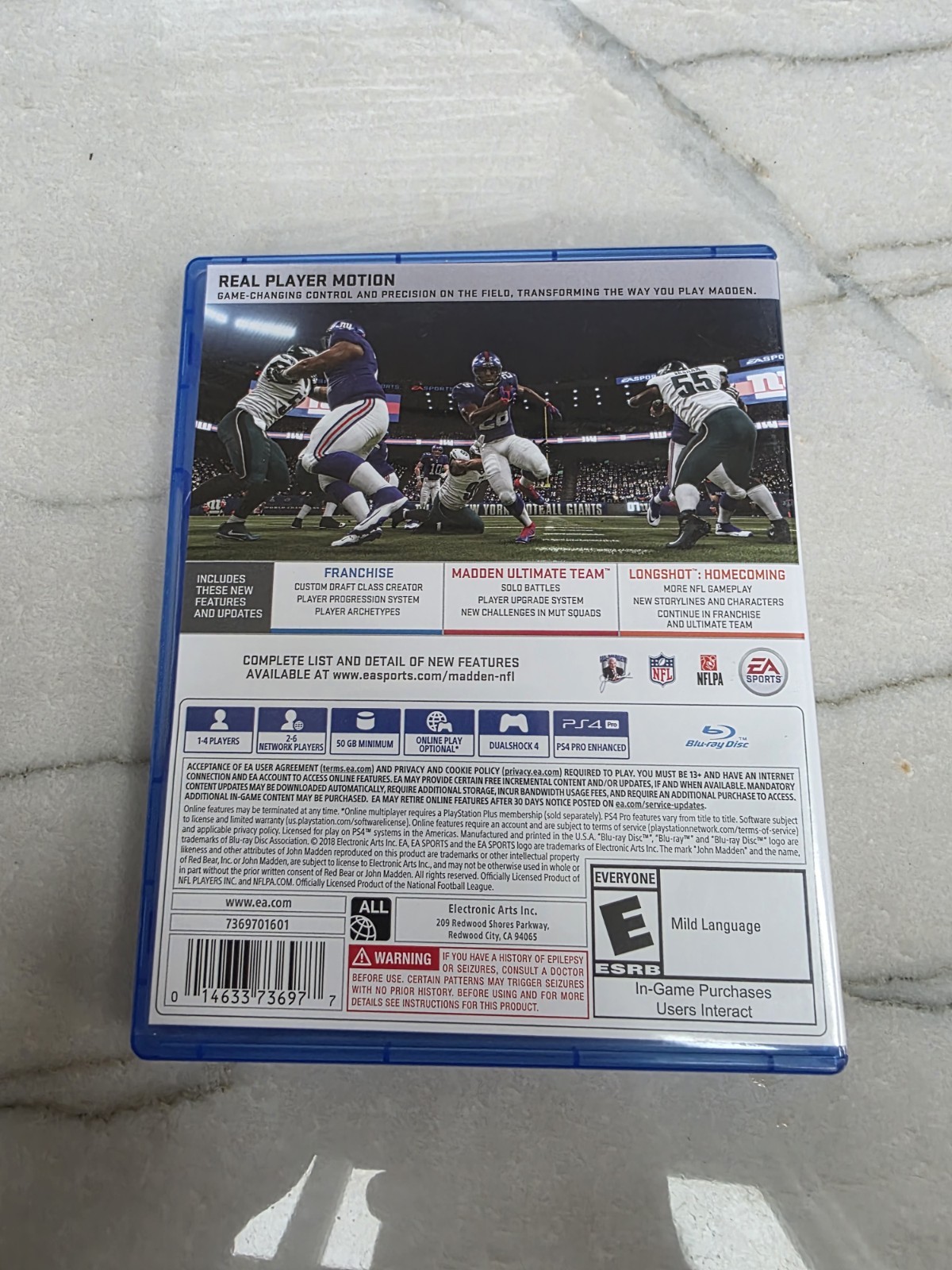 Madden NFL 19 (PlayStation 4, 2018) Tested Working – Free Ship PS4