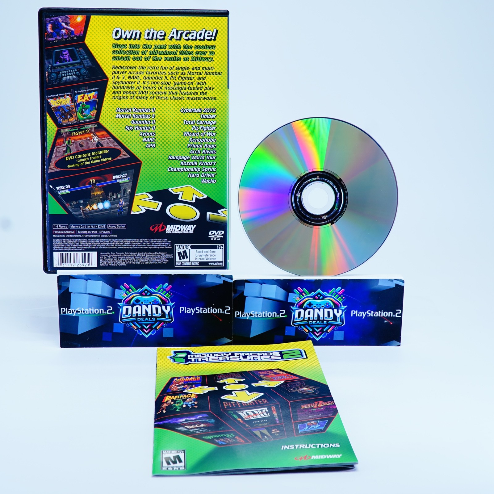 Midway Arcade Treasures 2 PS2 CIB W/ Manual – PlayStation 2