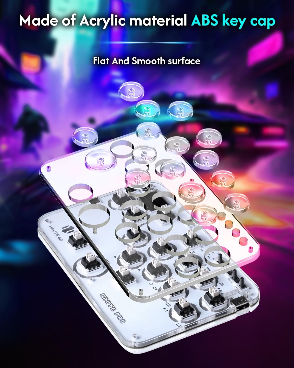 Arcade Stick 16-Button RGB Turbo for PC PS3 PS4 Switch Gamepad Hot Swap