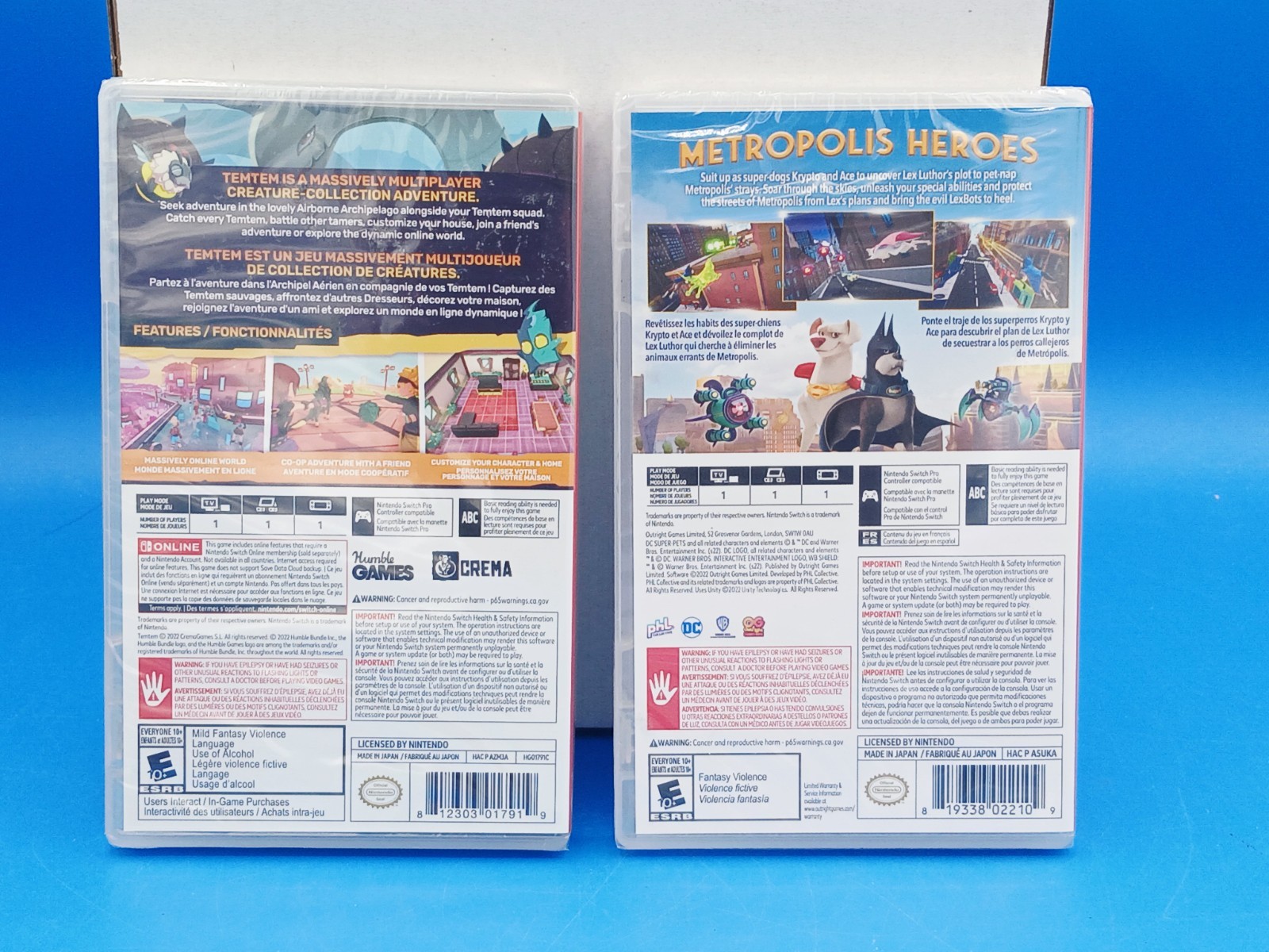 Temtem & DC League of SuperPets (Nintendo Switch) Sealed