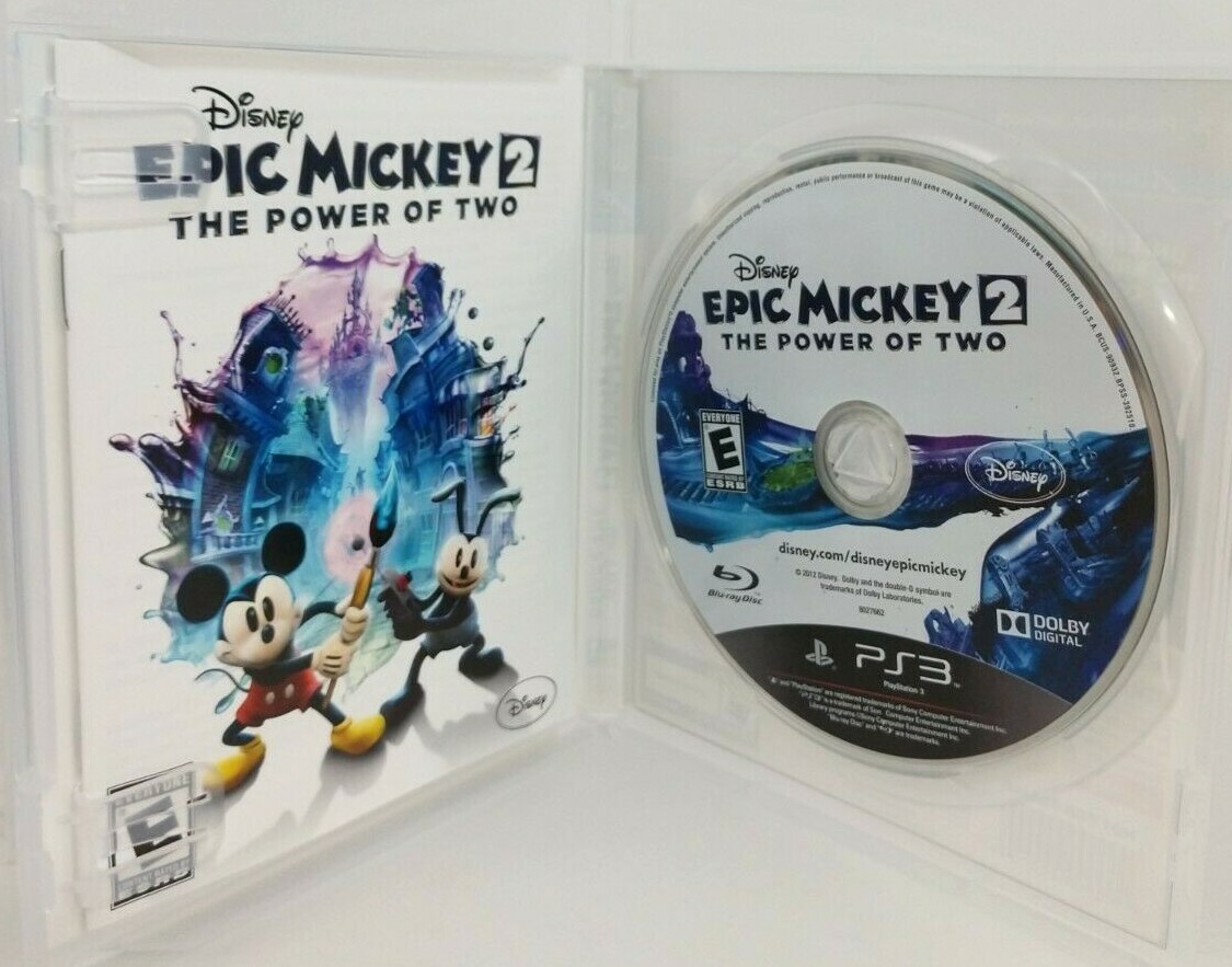 PS3 Disney Epic Mickey 2: The Power of Two & Infinity 2.0 Edition~ Both Complete