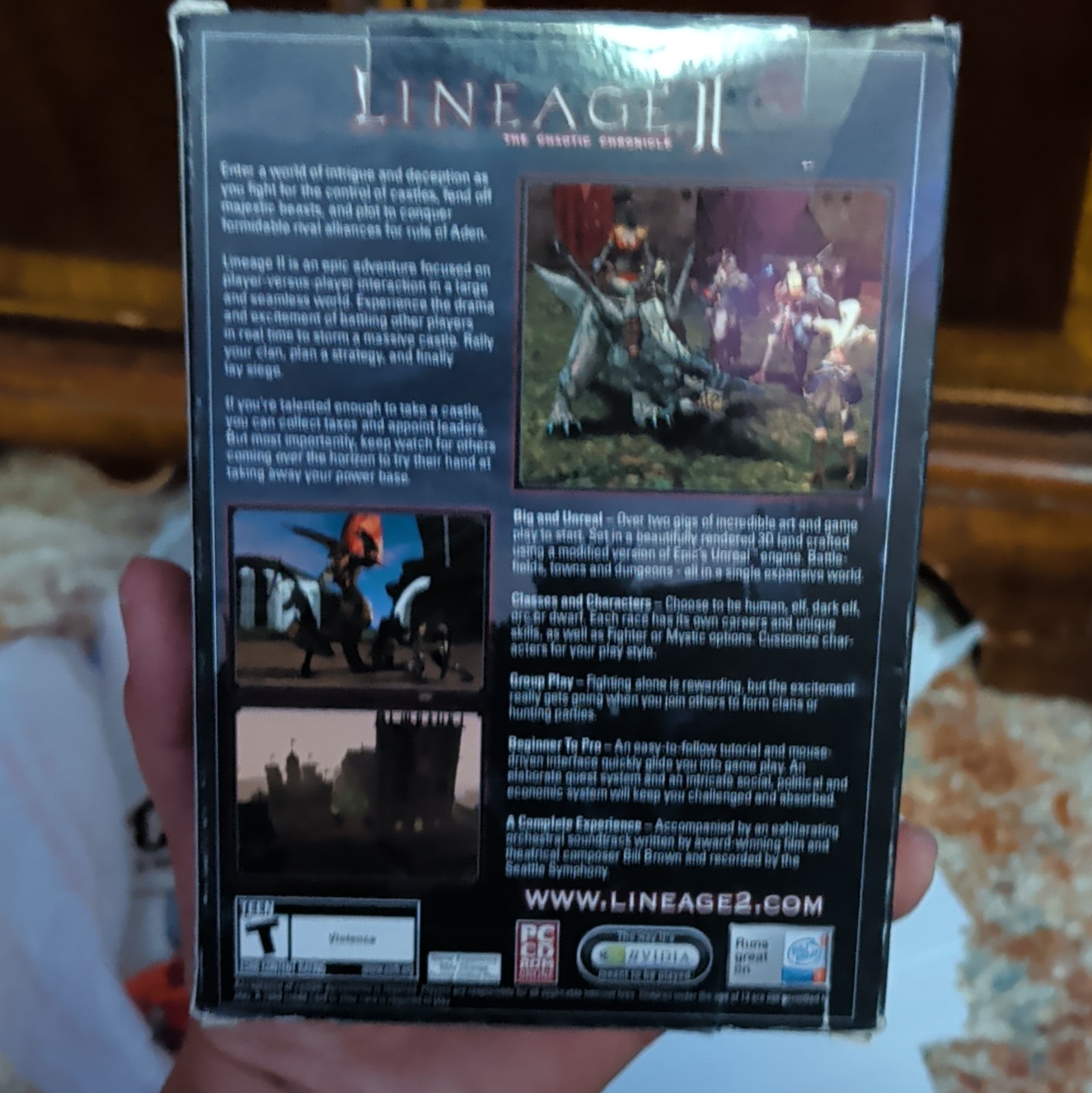 NCsoft Lineage II The Chaotic Chronicle PC 2004 MMORPG Role Playing w/ Manual
