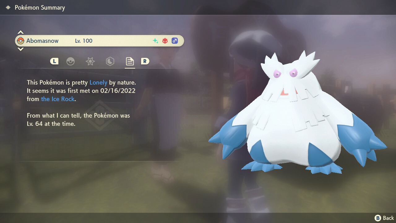 Shiny Alpha Abomasnow Max Effort Pokemon Legend Arceus