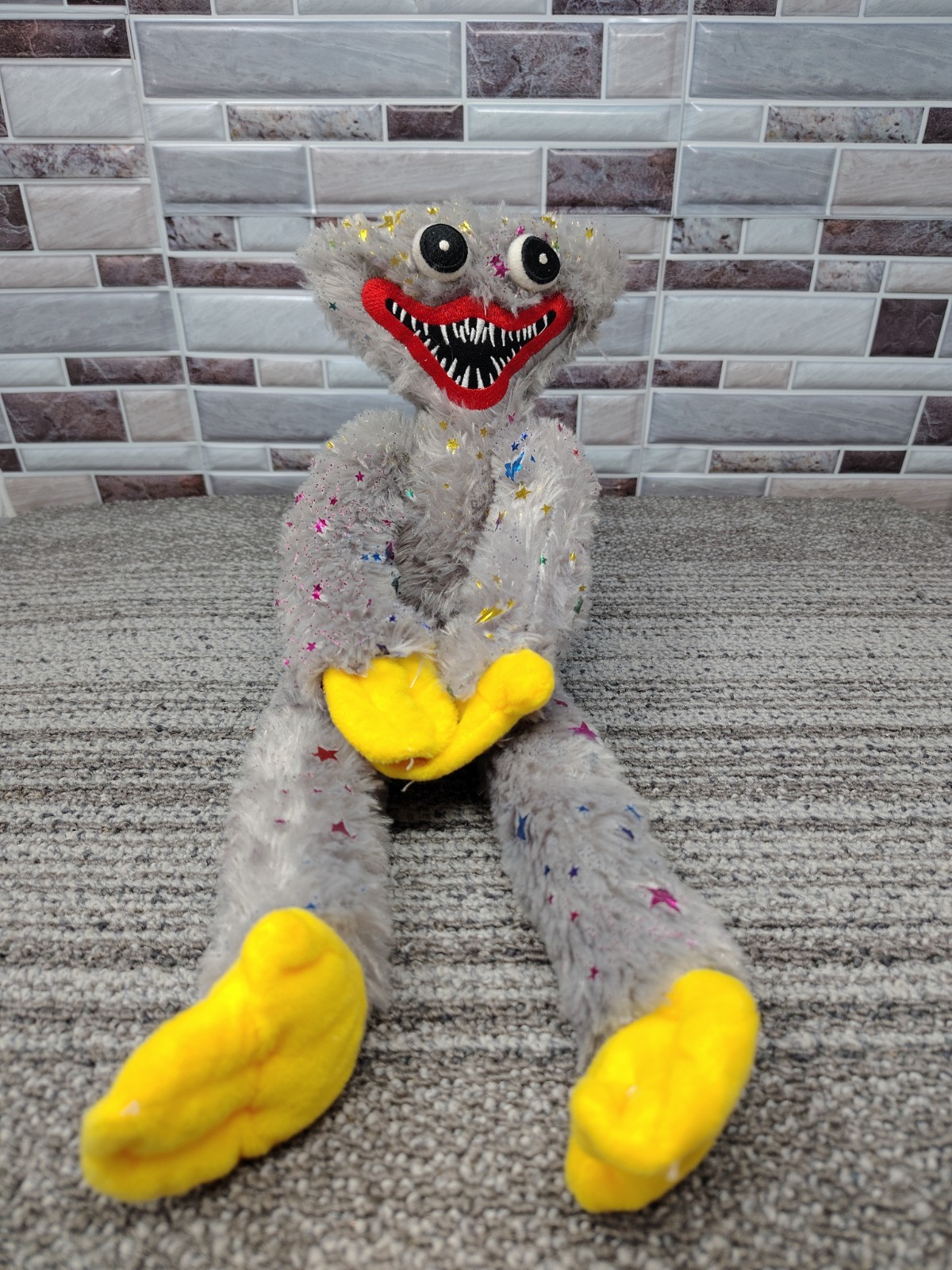 Poppy Playtime Gray Italo Huggy Wuggy Stary Plush Stuffed Animal