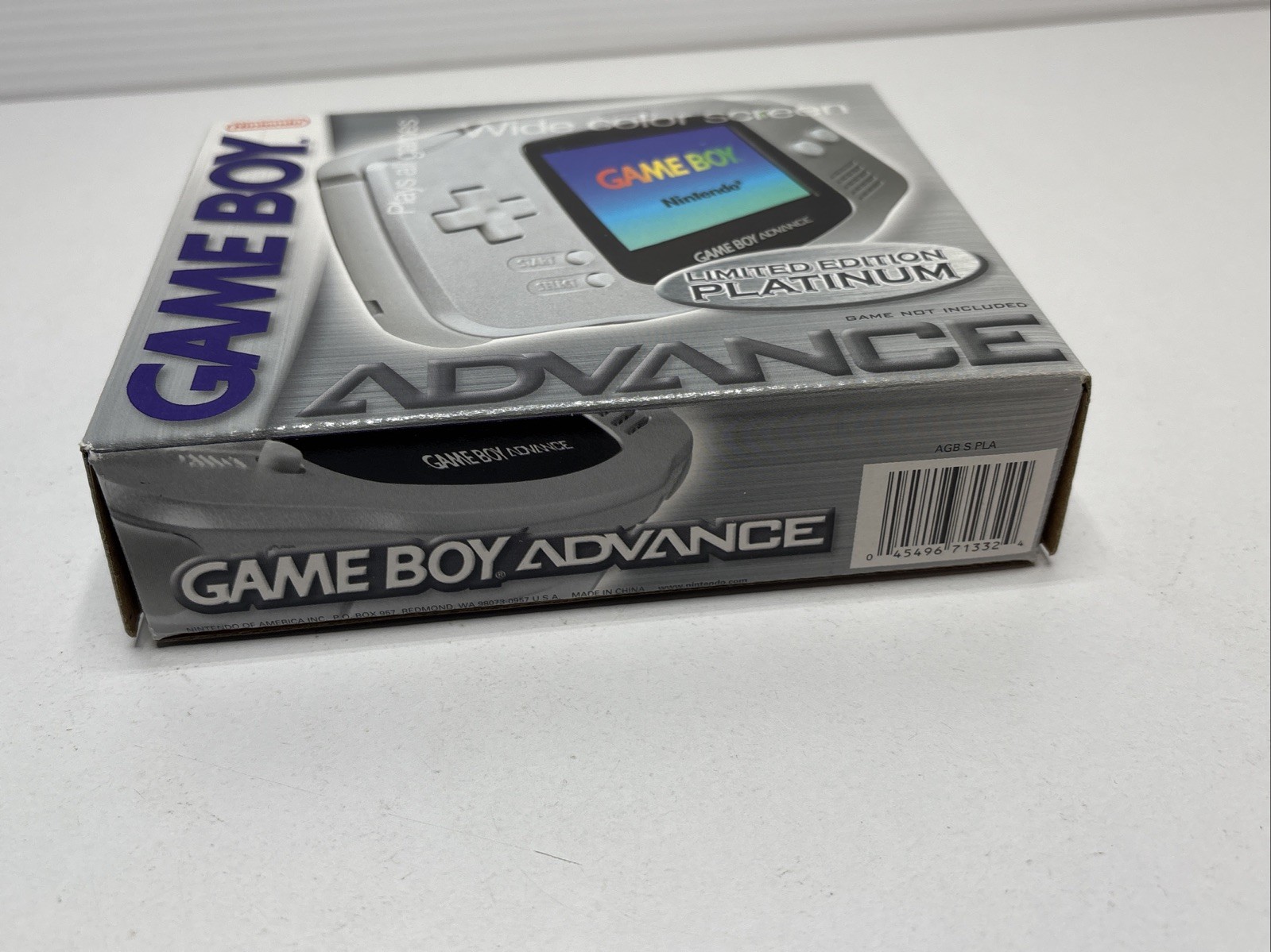 Nintendo Gameboy Advance Platinum Silver Console With Box + Manual GBA CIB