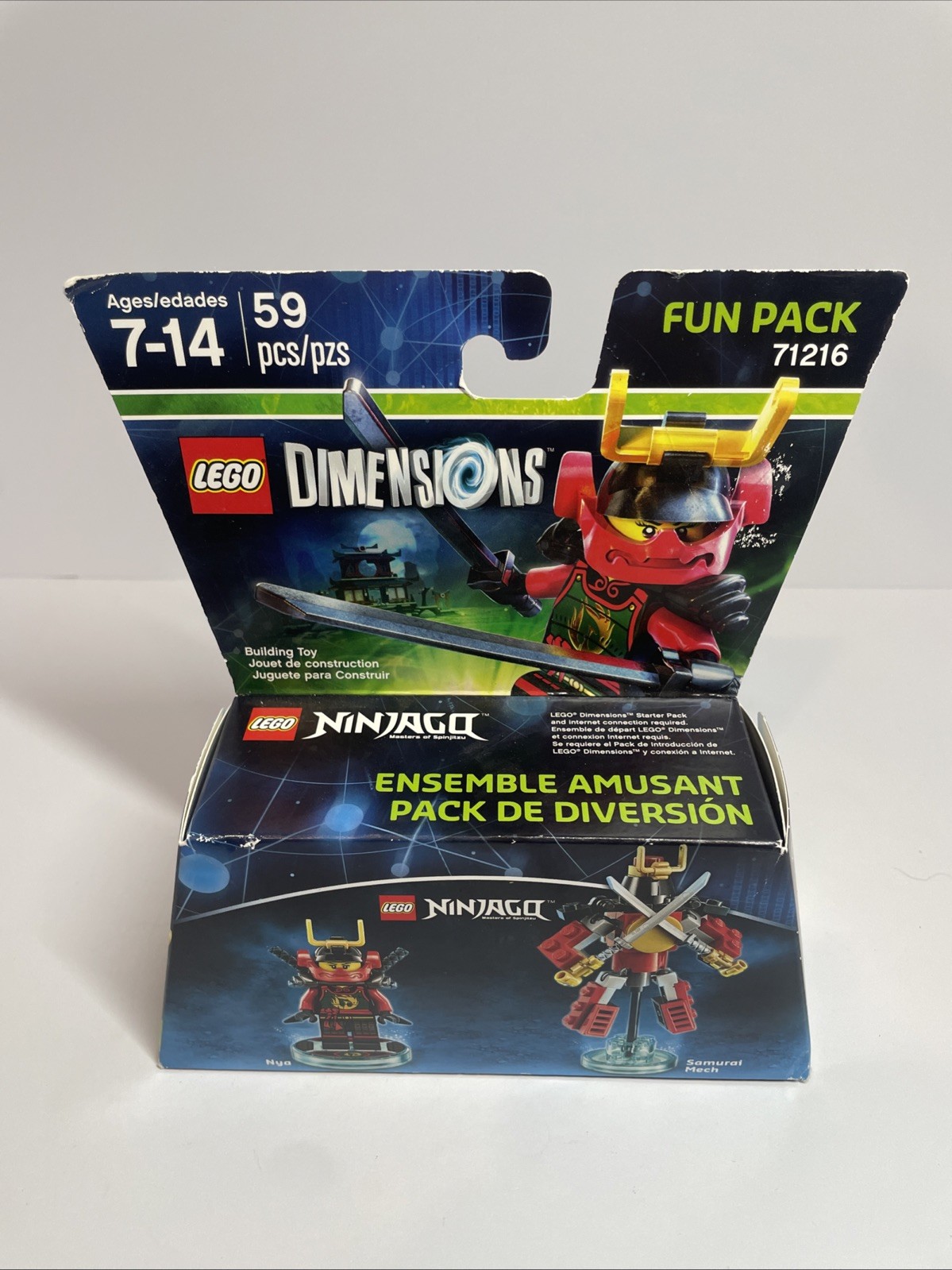 Lego Dimension Ninjago Nya Samurai Mech 59 Pcs Fun Pack 71216 NIB