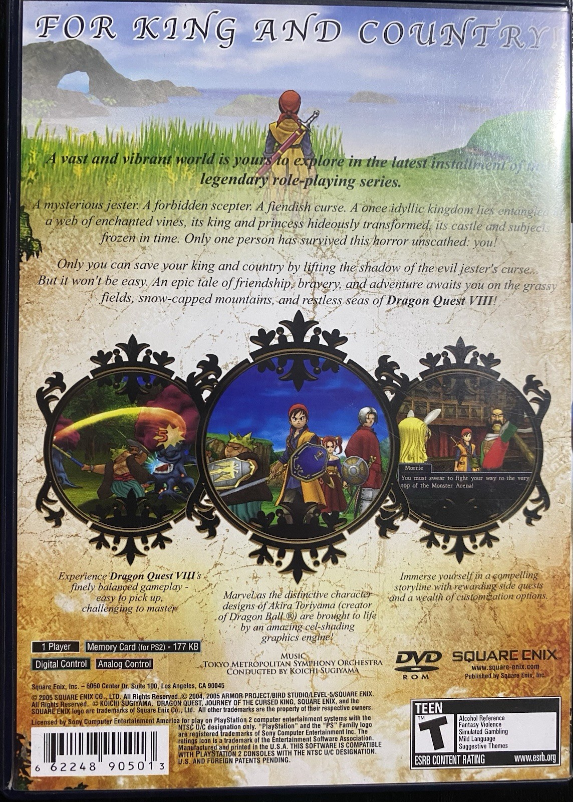 Square Enix Dragon Quest VIII Journey of the Cursed King PS2 Manual + Demo T
