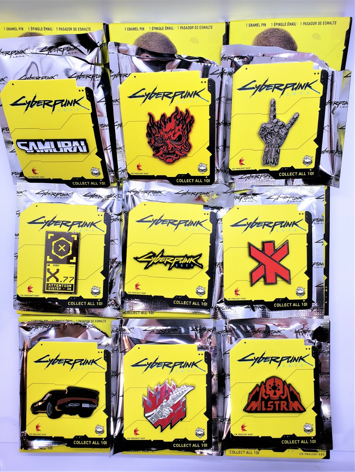 Cyberpunk 2077 enamel pins YOU PICK CD Projekt Red singles or set 9 10 blind box