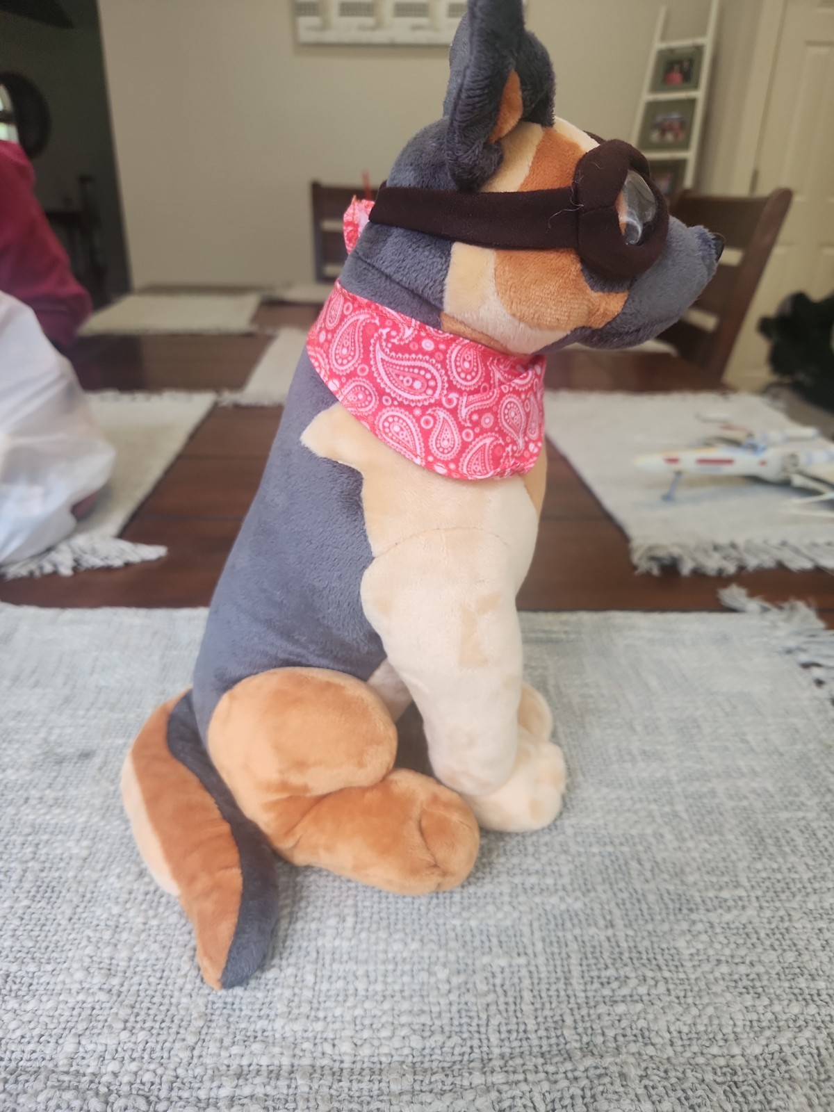 Fallout 4 Dogmeat Bethesda Plush Stuffed Animal Dog Bandana + Goggles
