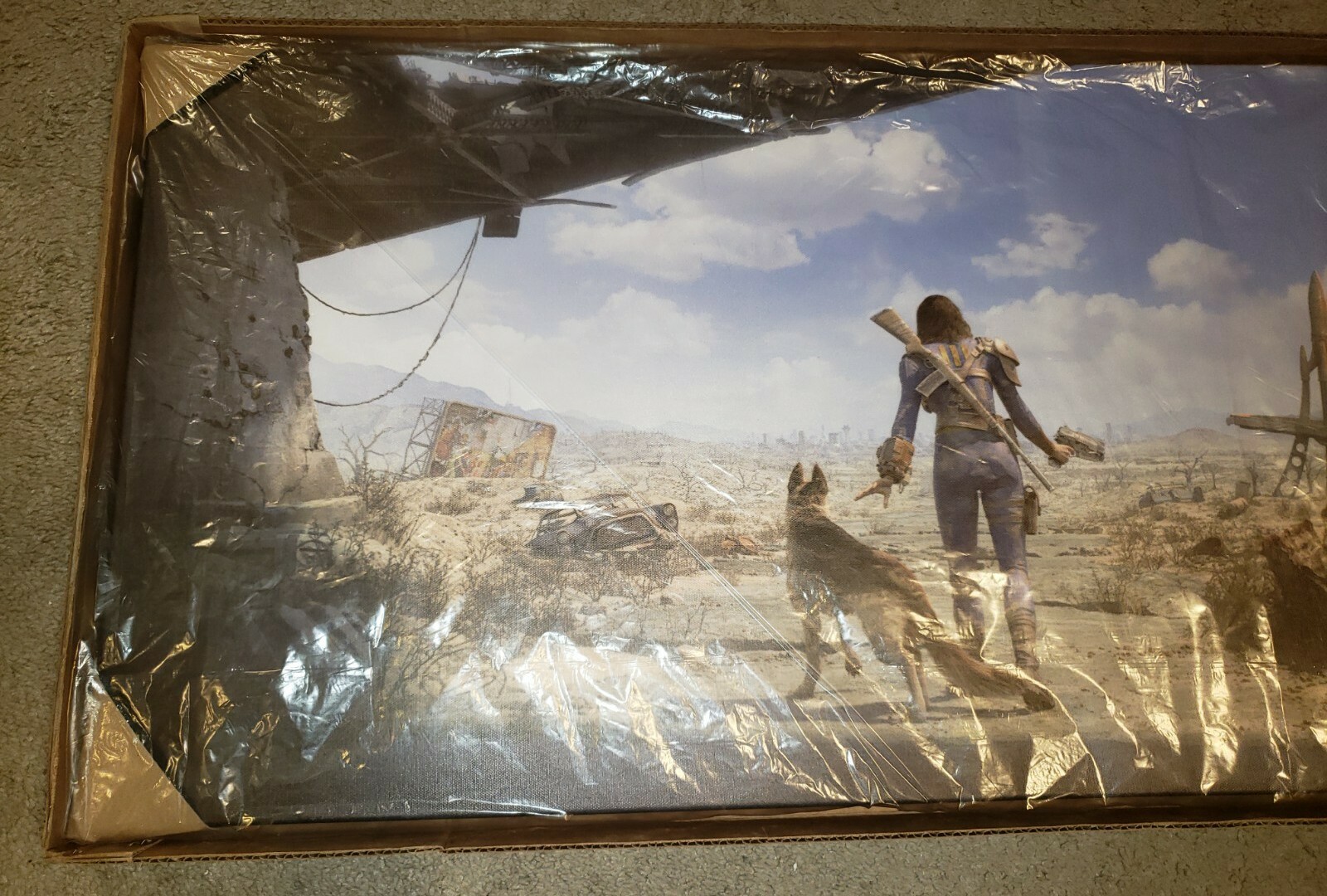 Fallout – Neighborhood Patrol Female Canvas Print (Ltd of 100) 18″ x 36″ Dogmeat