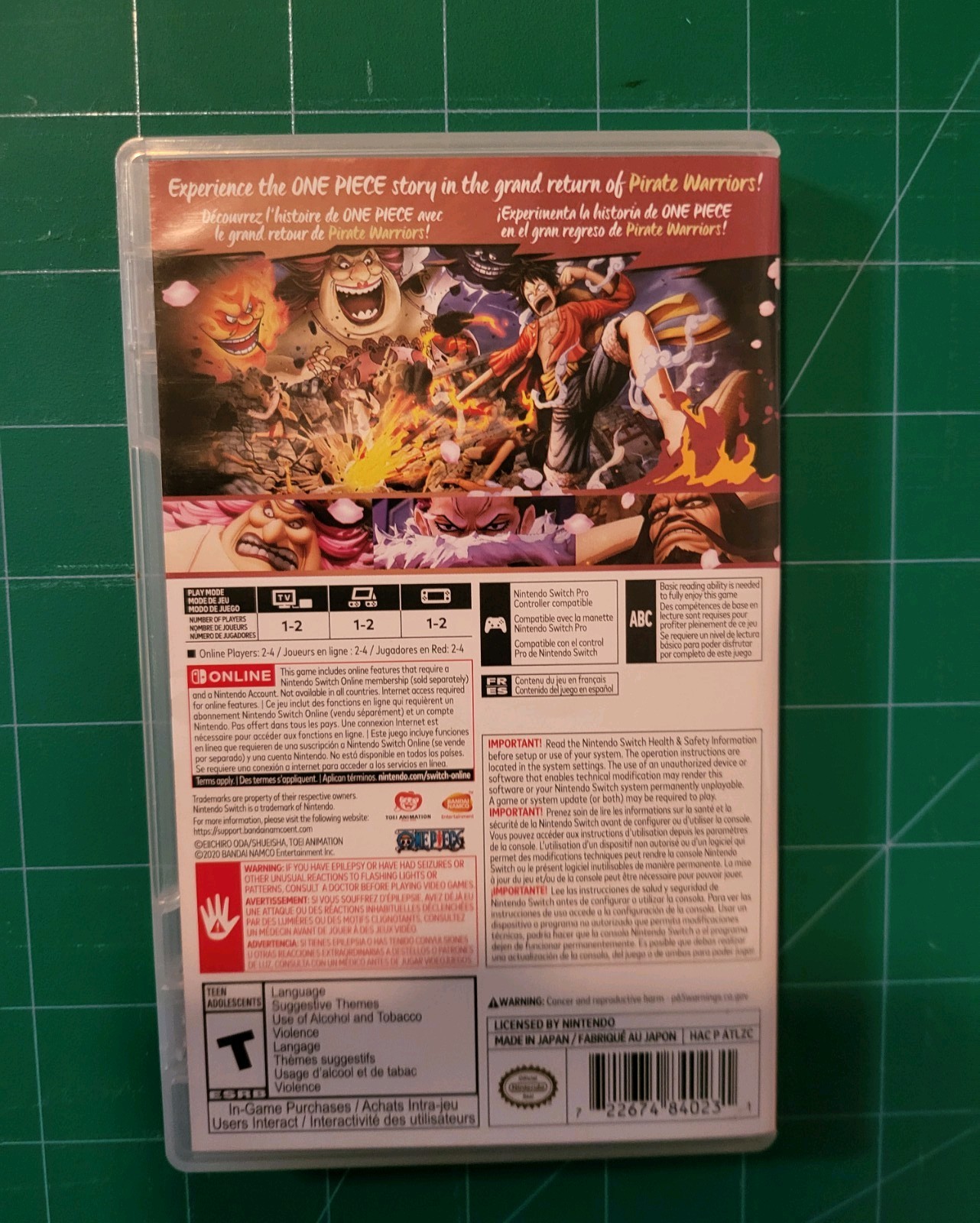 One Piece: Pirate Warriors 4 (Nintendo Switch, 2020) CIB – Tested ✔️