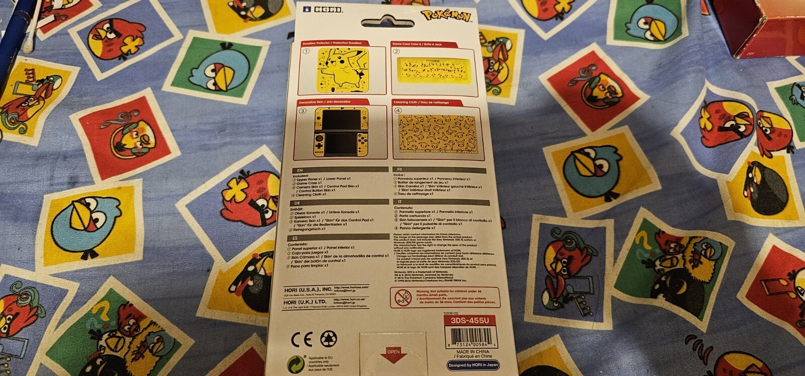 Hori Pokmon Pikachu Themed 4 Item Bundle Pack For New Nintendo 3DS XL (NO 3DS)