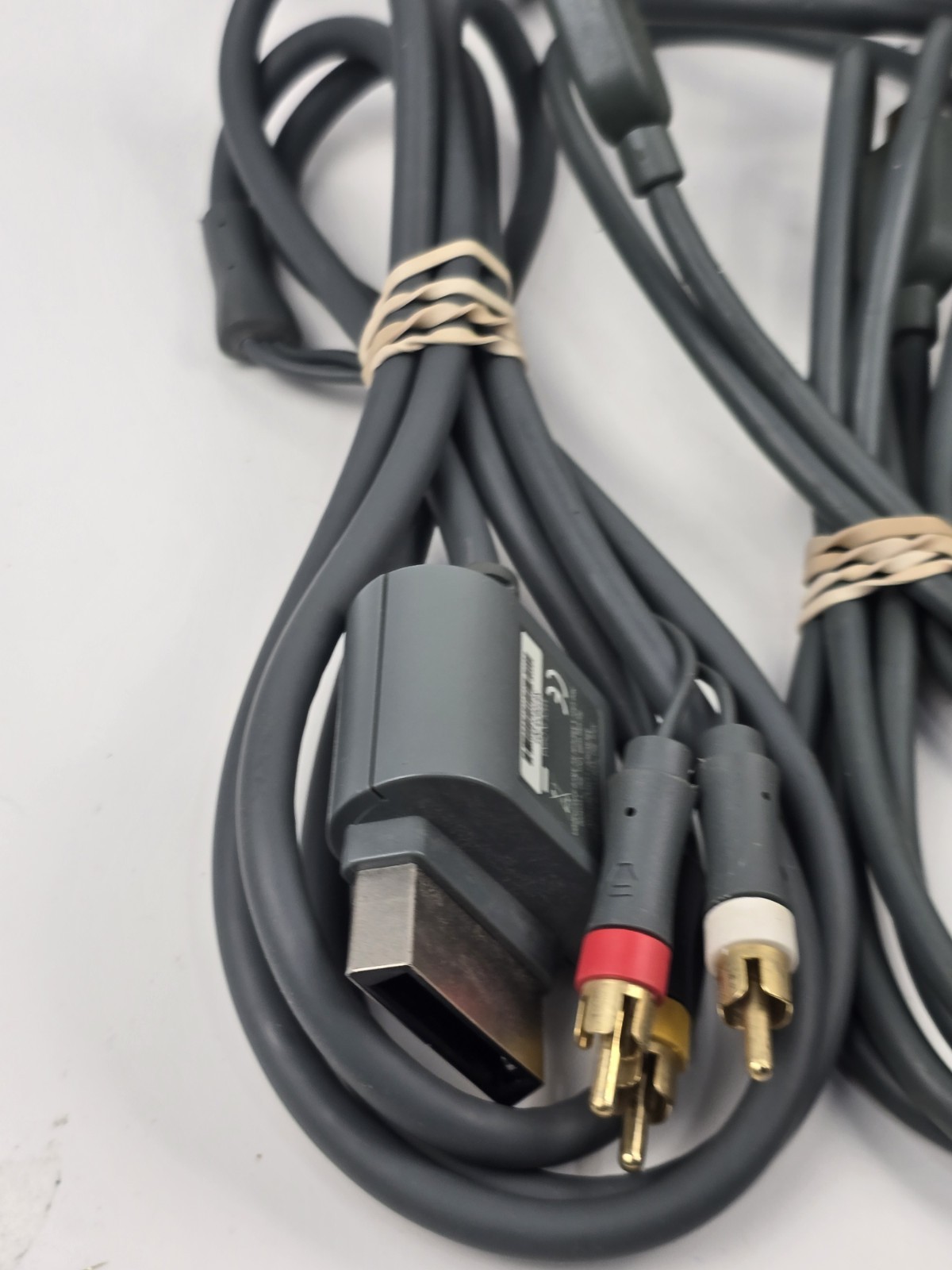 Lot of OEM Microsoft Xbox 360 Component HD AV Cables RCA Video Audio Cords