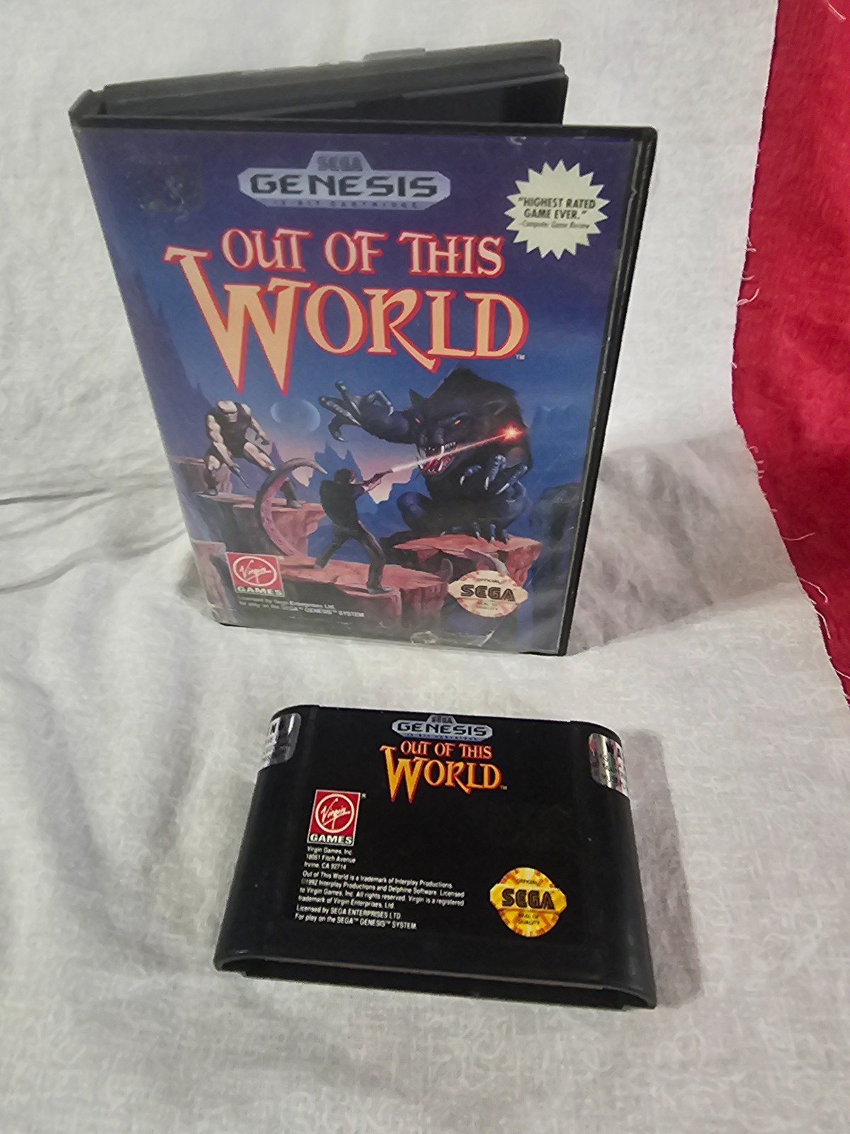 Out of This World (Sega Genesis, 1994) Cartridge T-70106 1 Year Guarantee Tested