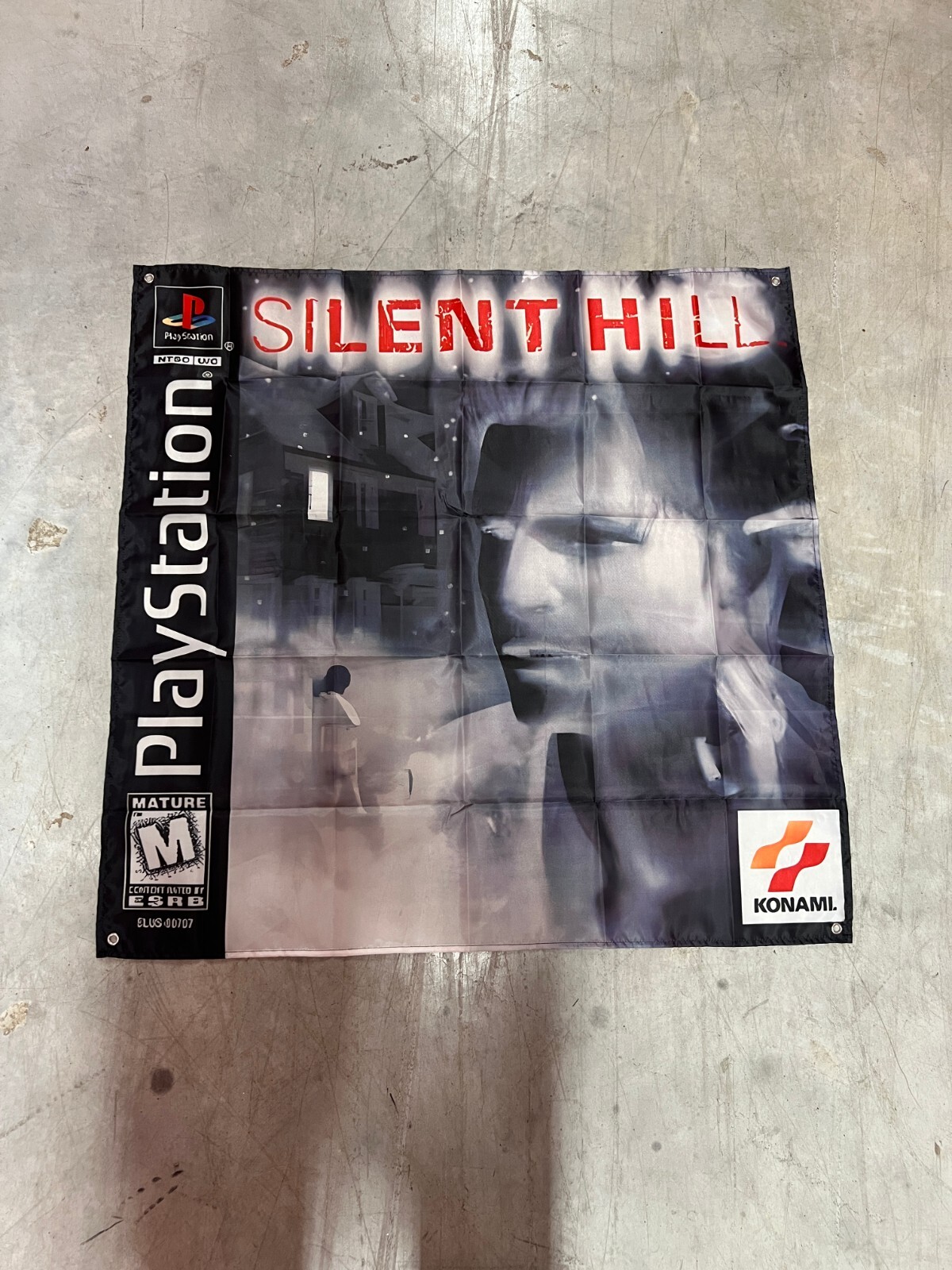 Silent Hill PS1 Custom Wall Flag Tapestry 3 x 3 Ft, Playstation 1 *FLAWED, READ*