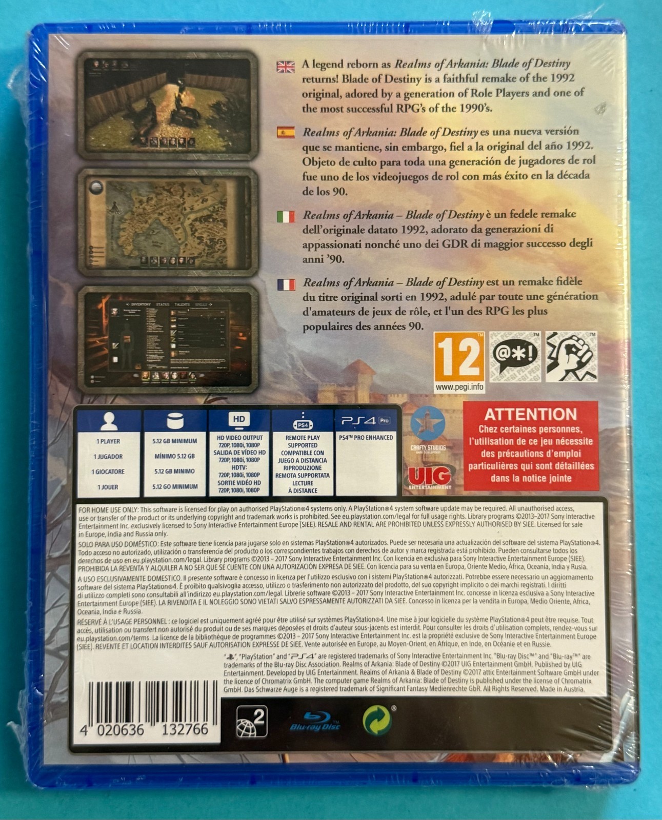 Realms of Arkania: Blade of Destiny [PlayStation 4] UK Import PEGI 12