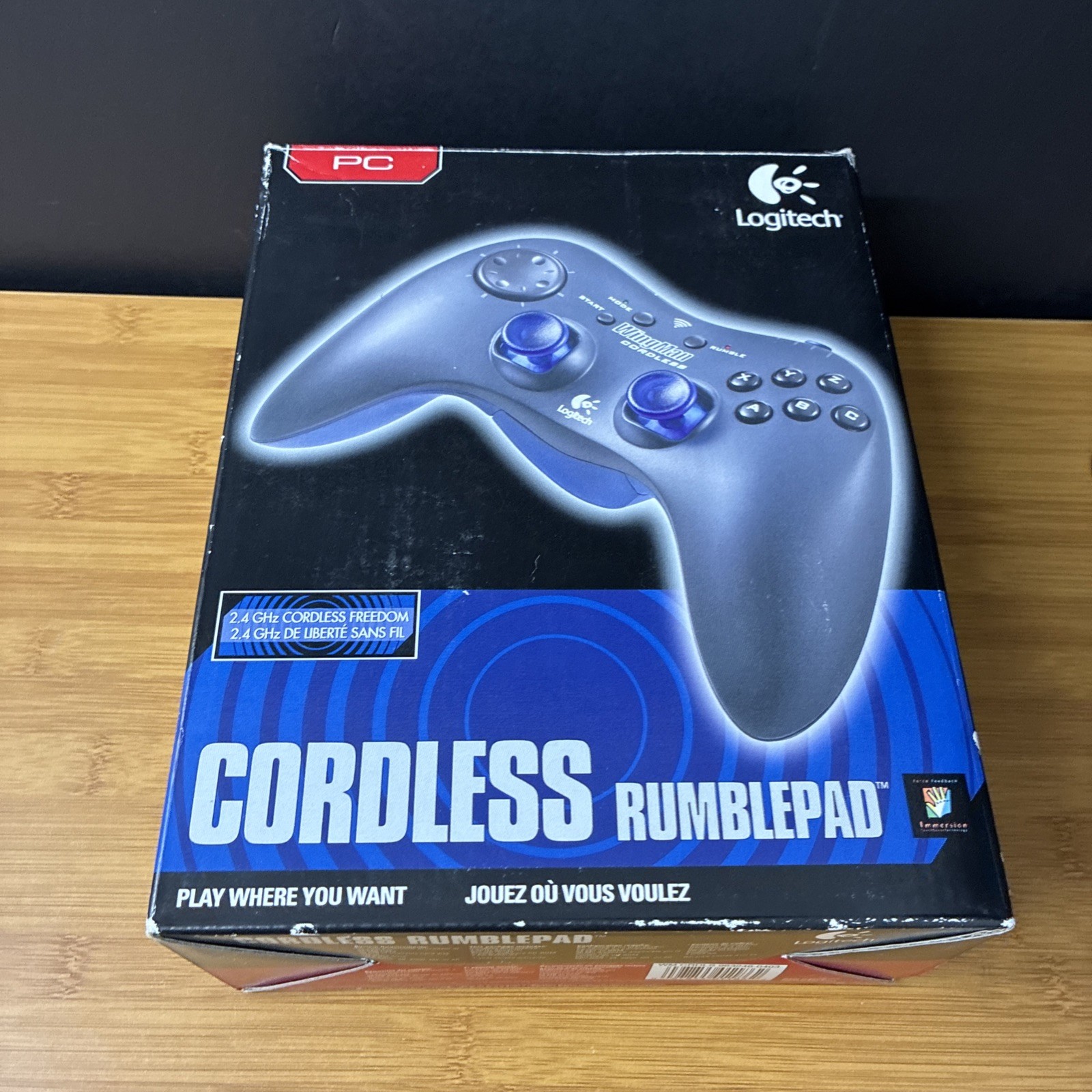Logitech WingMan Cordless Rumblepad 2.4GHz PC Controller 2002 New in Box
