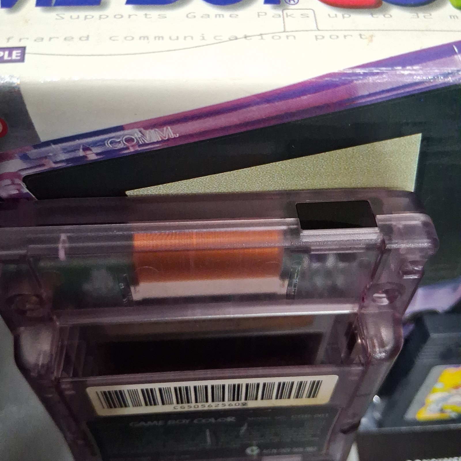 Clean! Nintendo GameBoy Color Atomic Purple Console Complete In Box CiB CGB-001