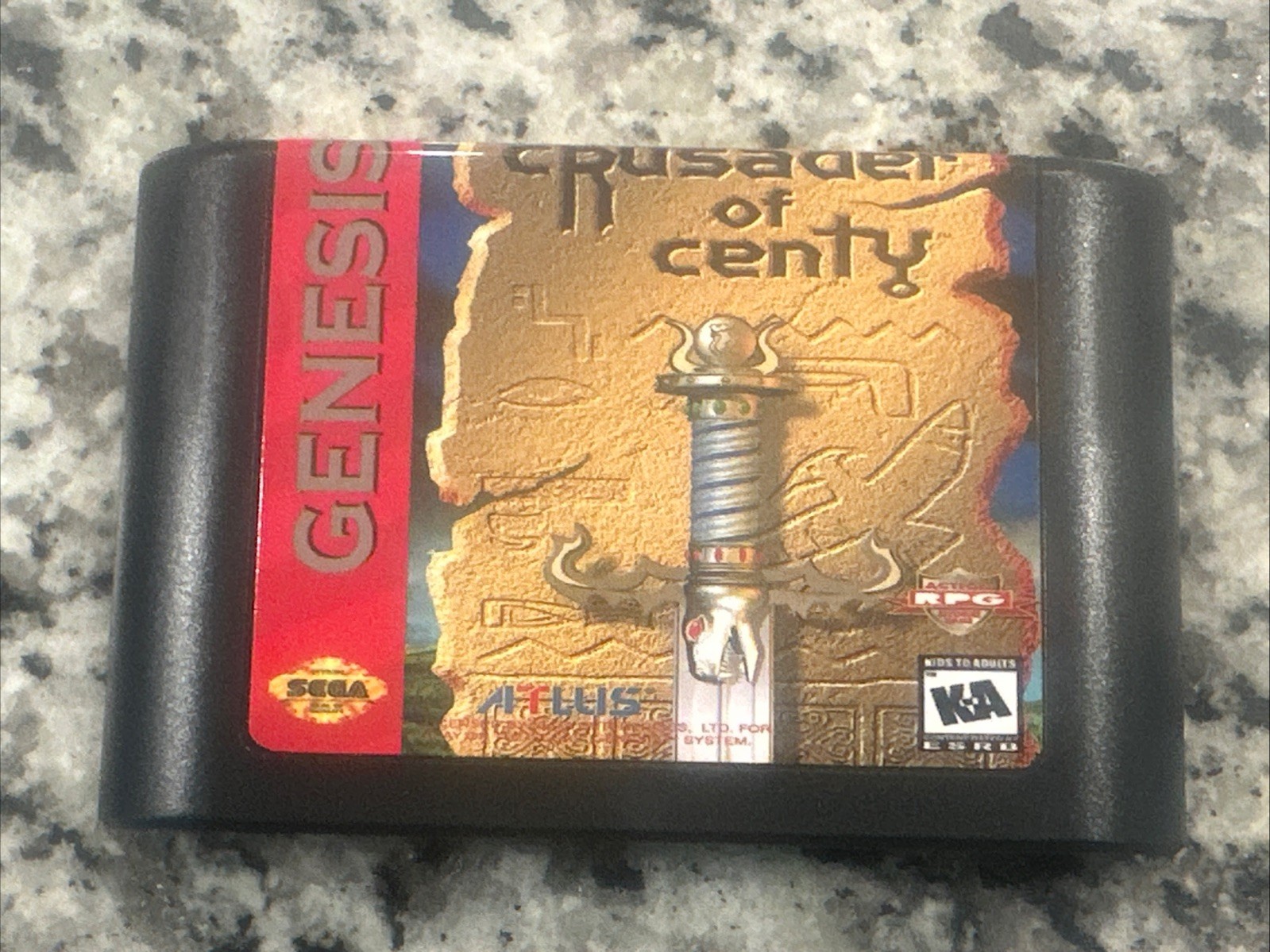 Crusader of Centy – 16 Bit Game Cartridge, Manual, and Case