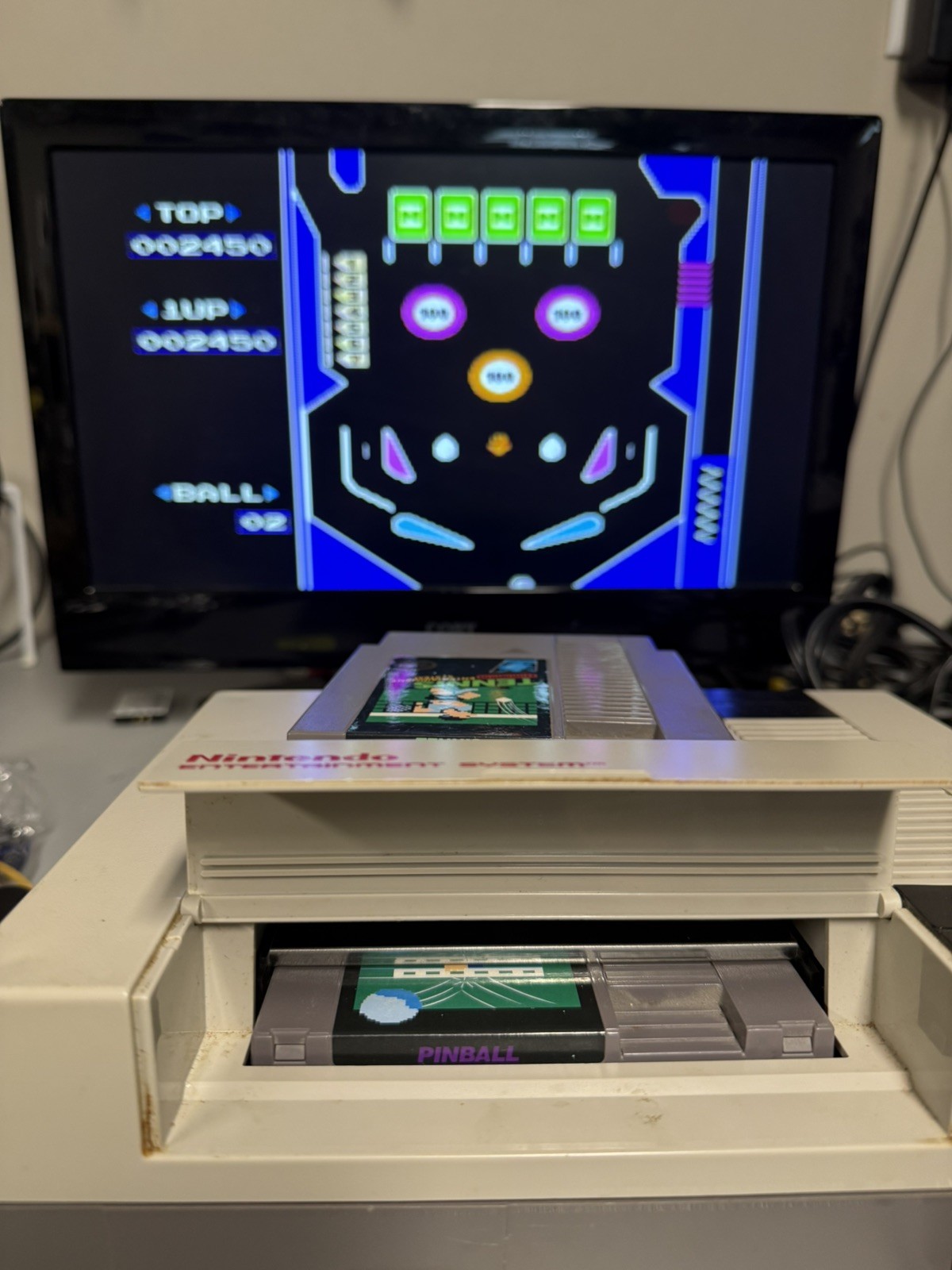 Nintendo Entertainment System NES Console – Gray (NES-001) With 2 Games