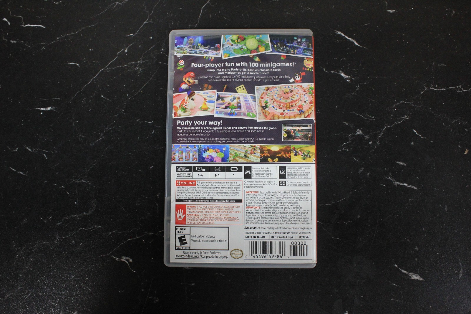 Mario Party Superstars Nintendo Switch Game Cartridge W/Case