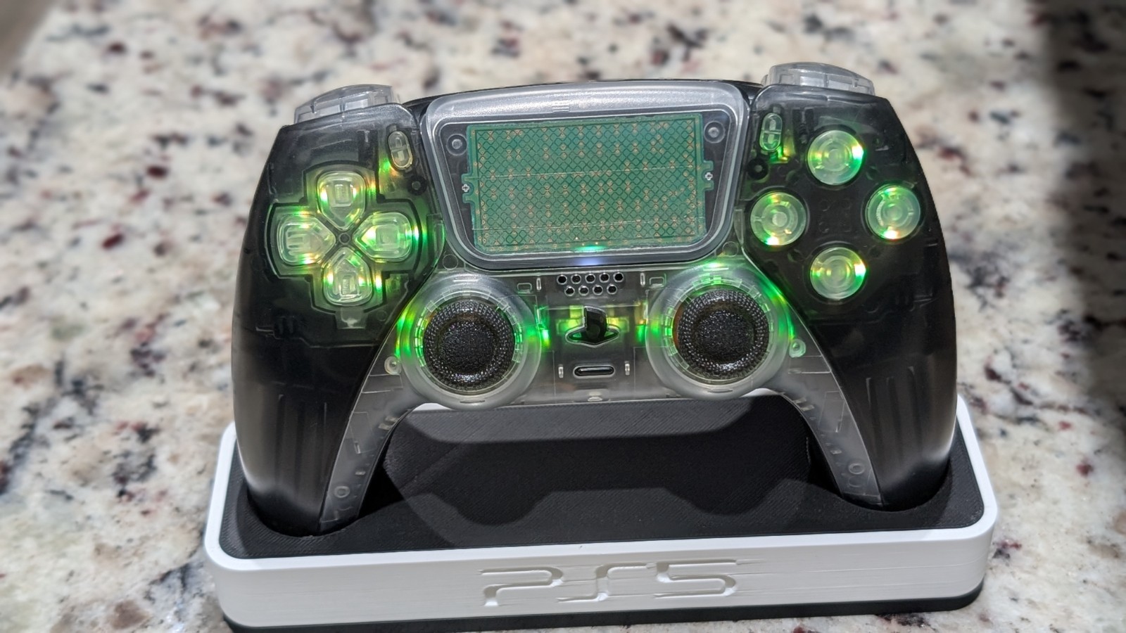 Sony PS5 Dualsense Wireless Controller Modded With TMR/Clicky Buttons And LEDs