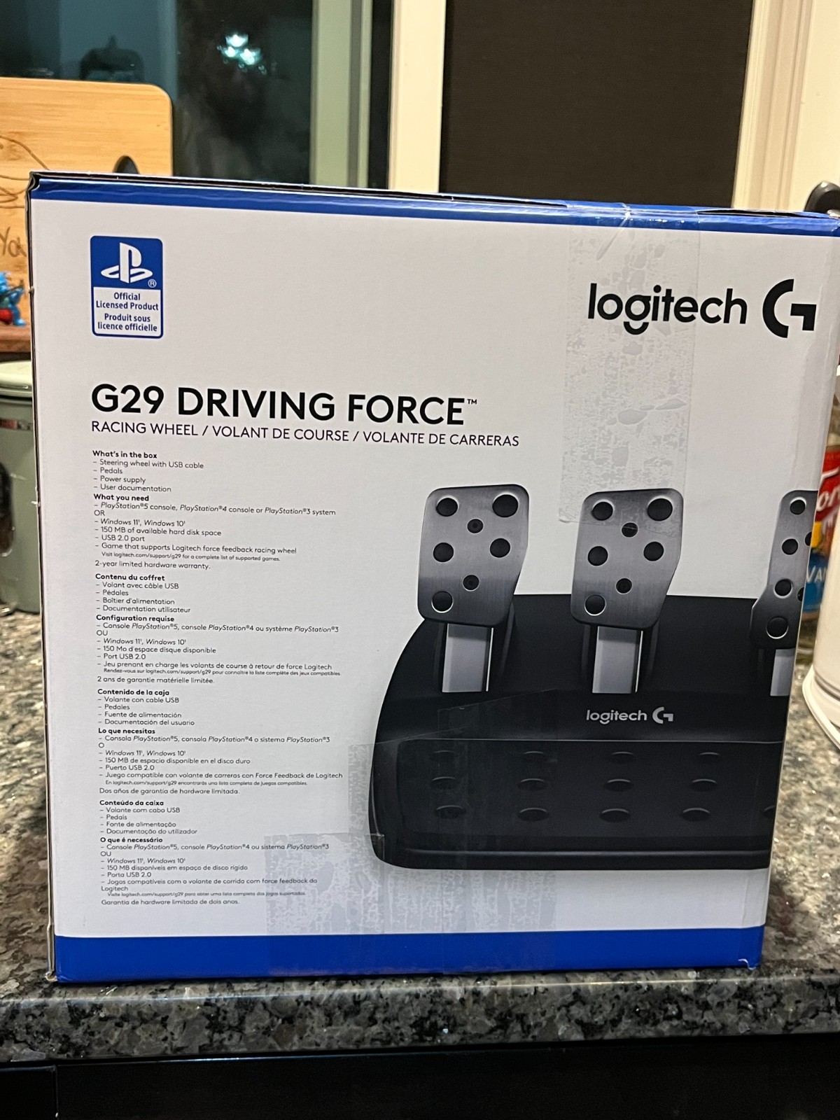 NEW – Logitech G29 Driving Force Racing Wheel – Playstation 3/4/5/PC (Open Box)