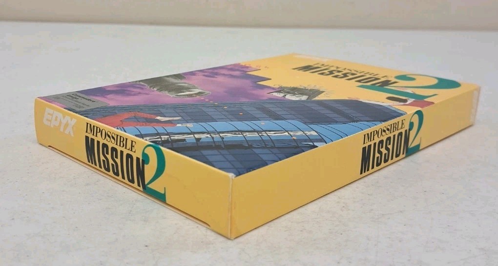 No Disk! Epyx Impossible Mission 2 Box-Manual-Command Card-1988 Commodore Amiga