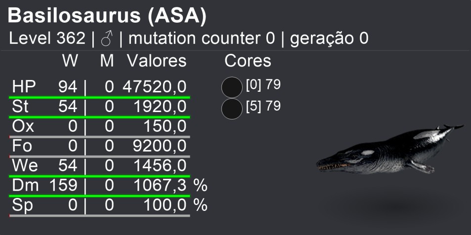ARK ASCENDED PVE OFFICIAL PAIR BABY BASÍLO BLACK #79 TOP STATUS PC/XBOX/PS5