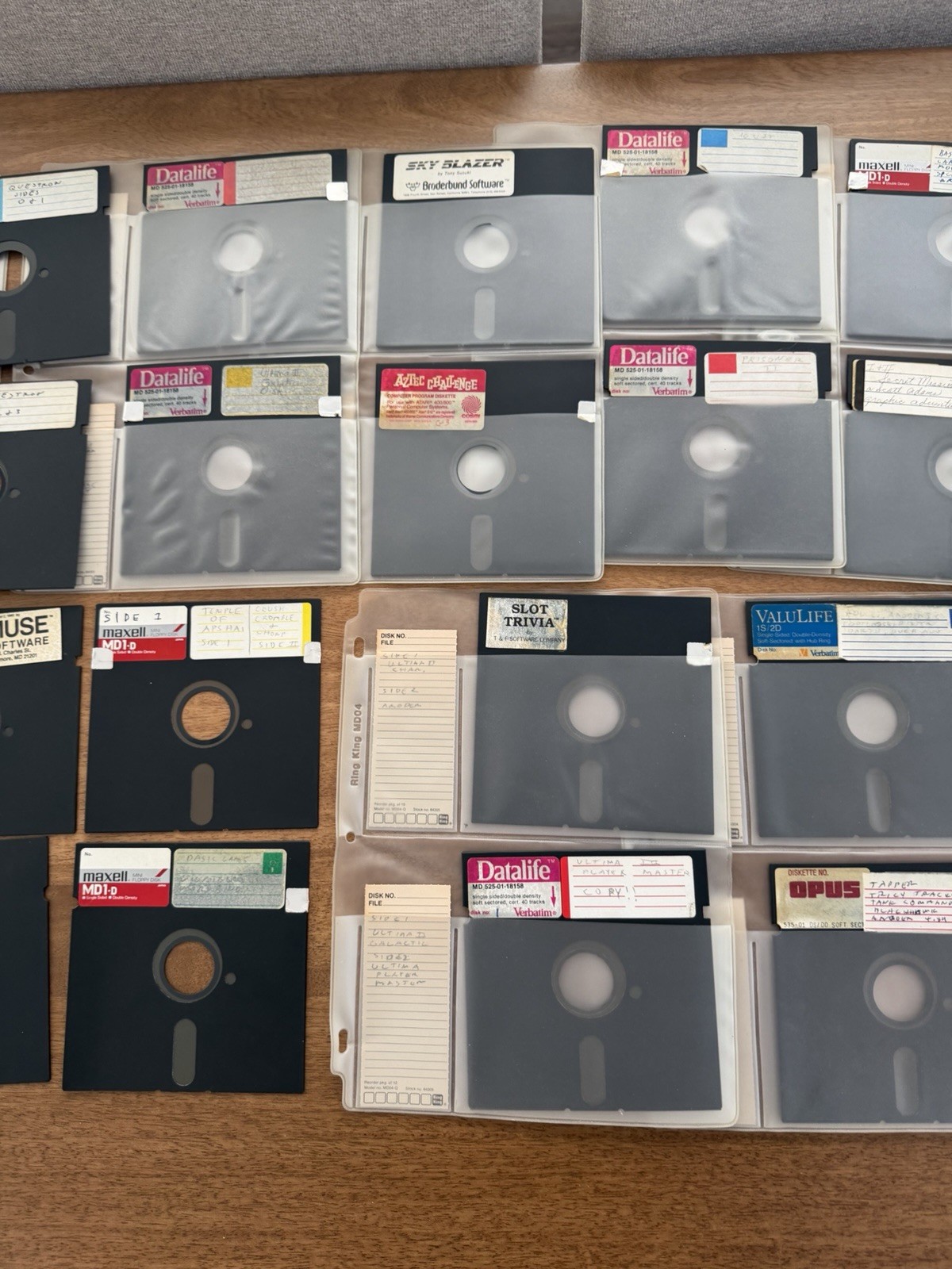 Vintage Atari 800 5.25″ Floppy Disk Lot of Over 100 Video Games, 109 Total Disks