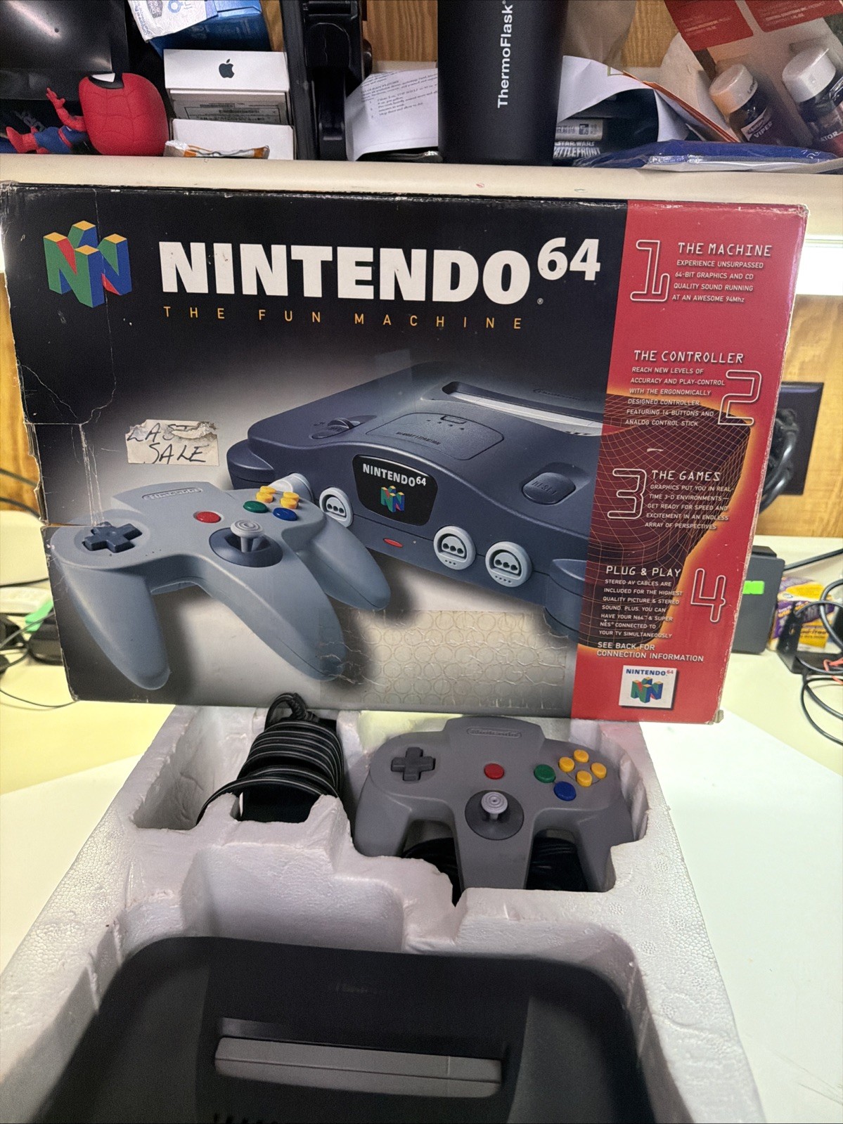 1996 Nintendo 64 Launch Edition Console Complete in Box With Expansion Pack CIB