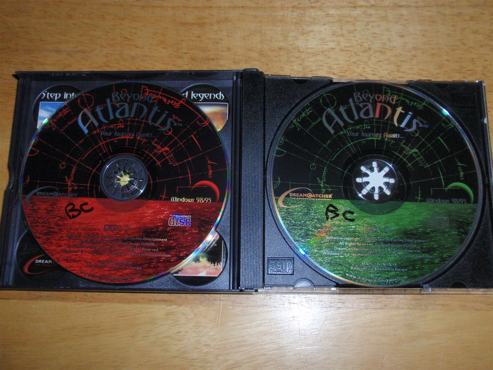 Beyond Atlantis PC CD-ROM 4-disc DreamCatcher Cryo 2000 game for Windows 95/98