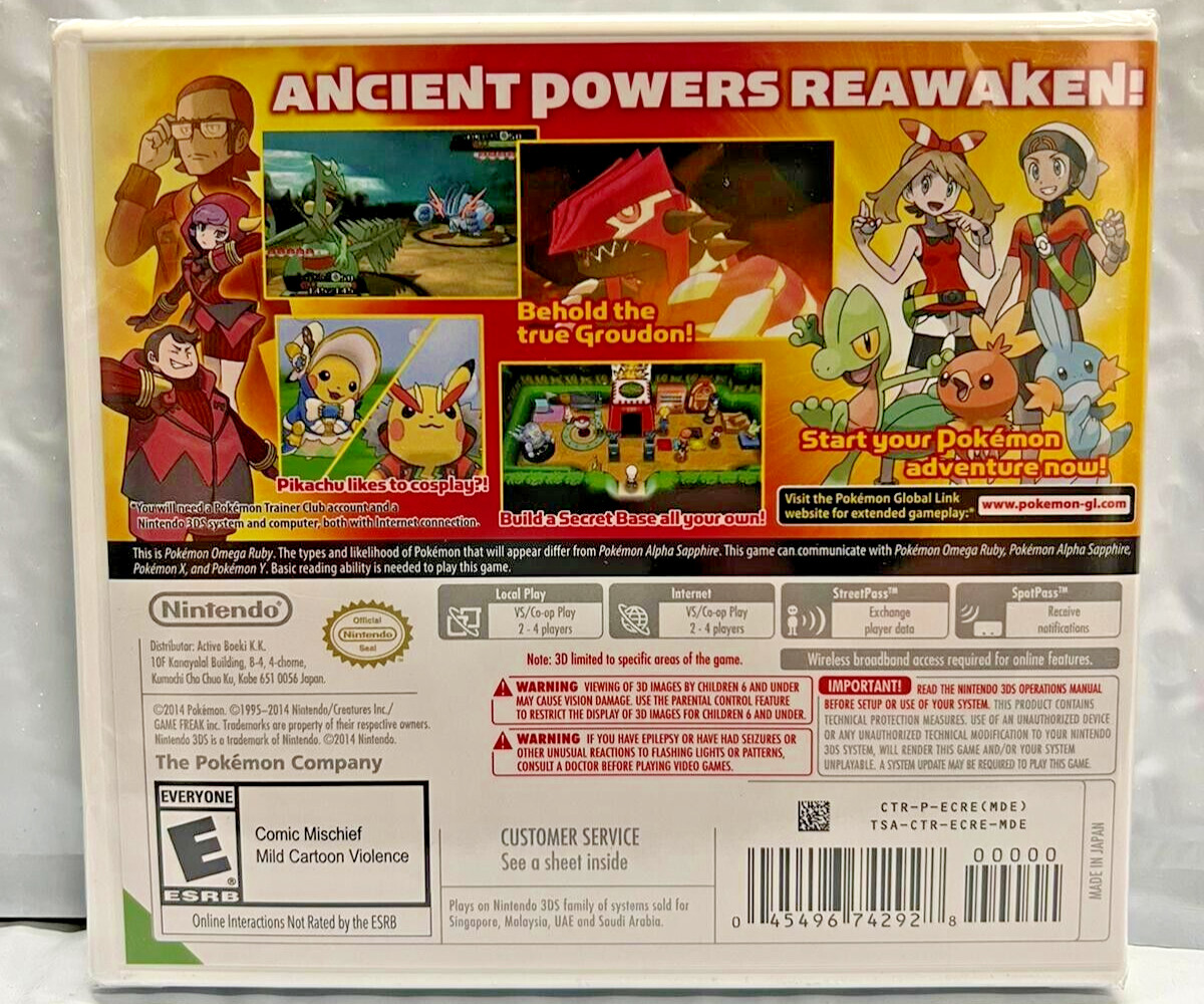 Pokemon X + Y + Alpha Sapphire + Omega Ruby 3DS Brand New 4 Game Bundle Sealed