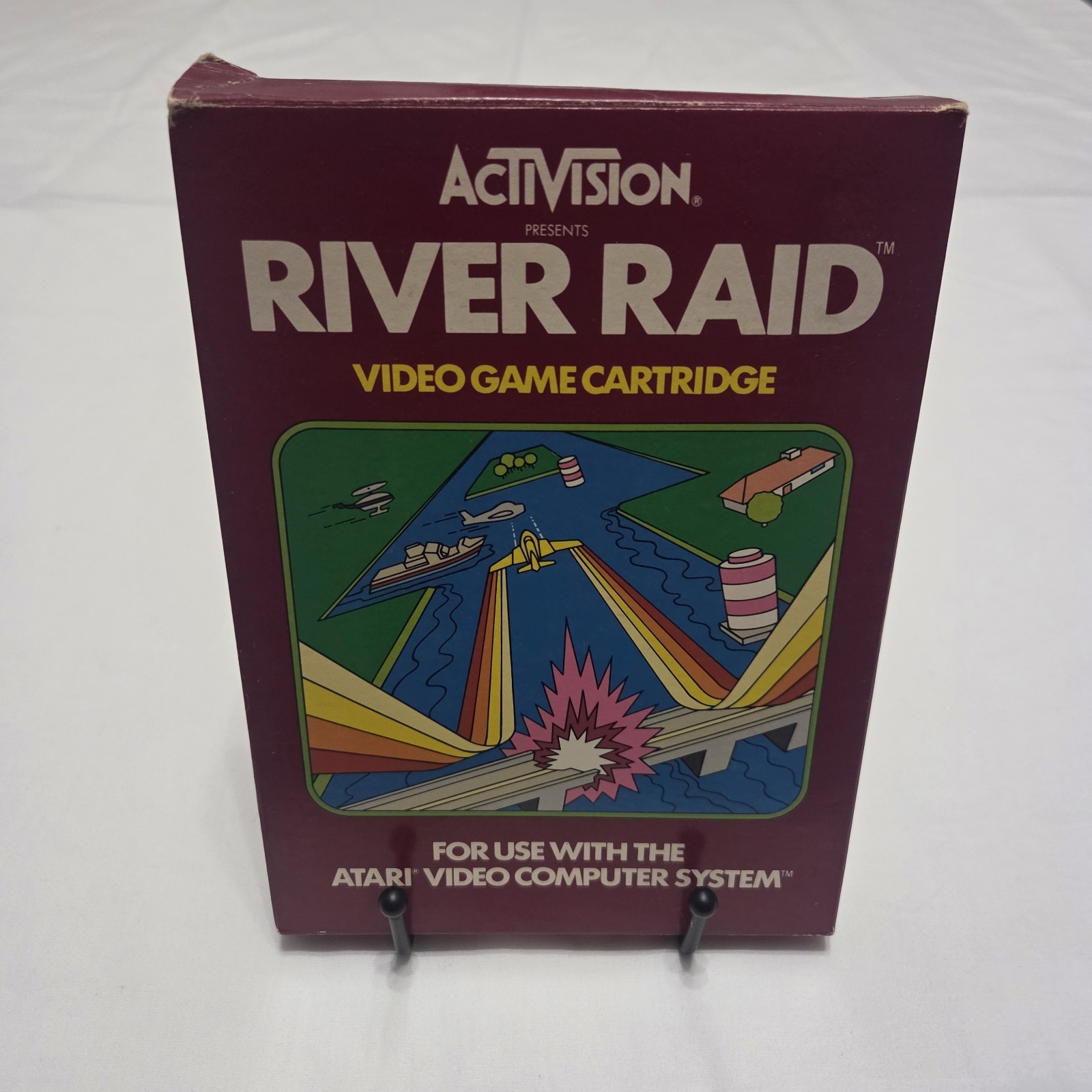 River Raid (Atari 2600, 1982) Complete In Box CIB w/ Manual & Paperwork