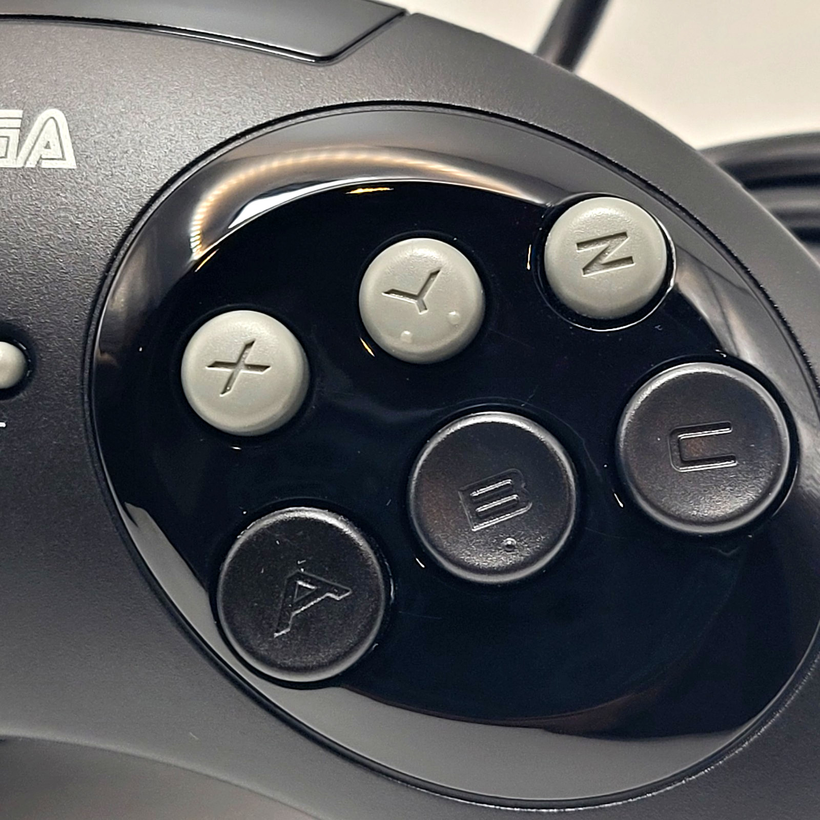 Retro-Bit Official Sega Genesis Controller 6-Button Arcade Pad – Black