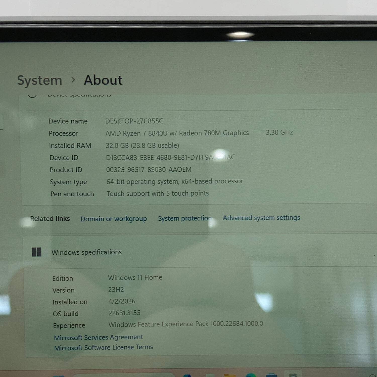 Broken GPD Win 4 (2024) 6″ AMD Ryzen 7 8840U 32GB RAM 1TB G1618-04 READ