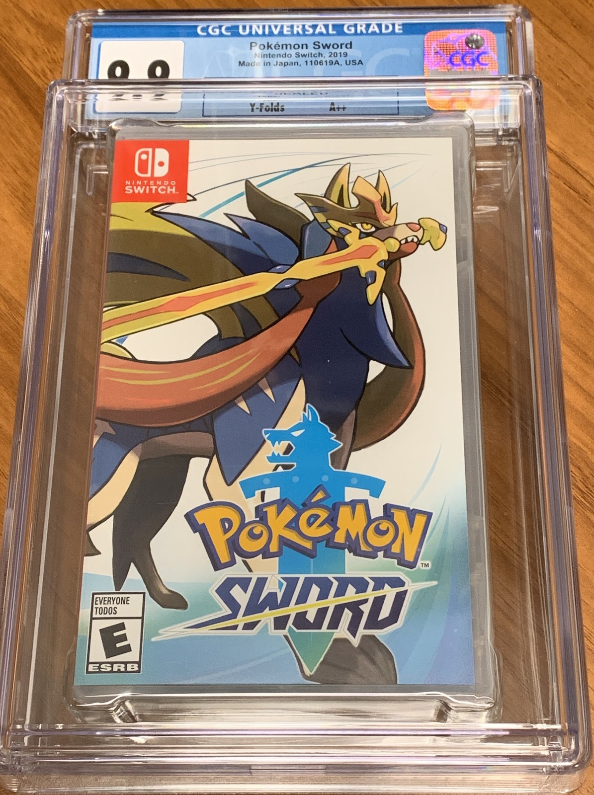 ENCASED 2019 SWITCH Pokemon SWORD Game 1st PRINT CGC Graded 9.9 Y-Fold A++ Seal