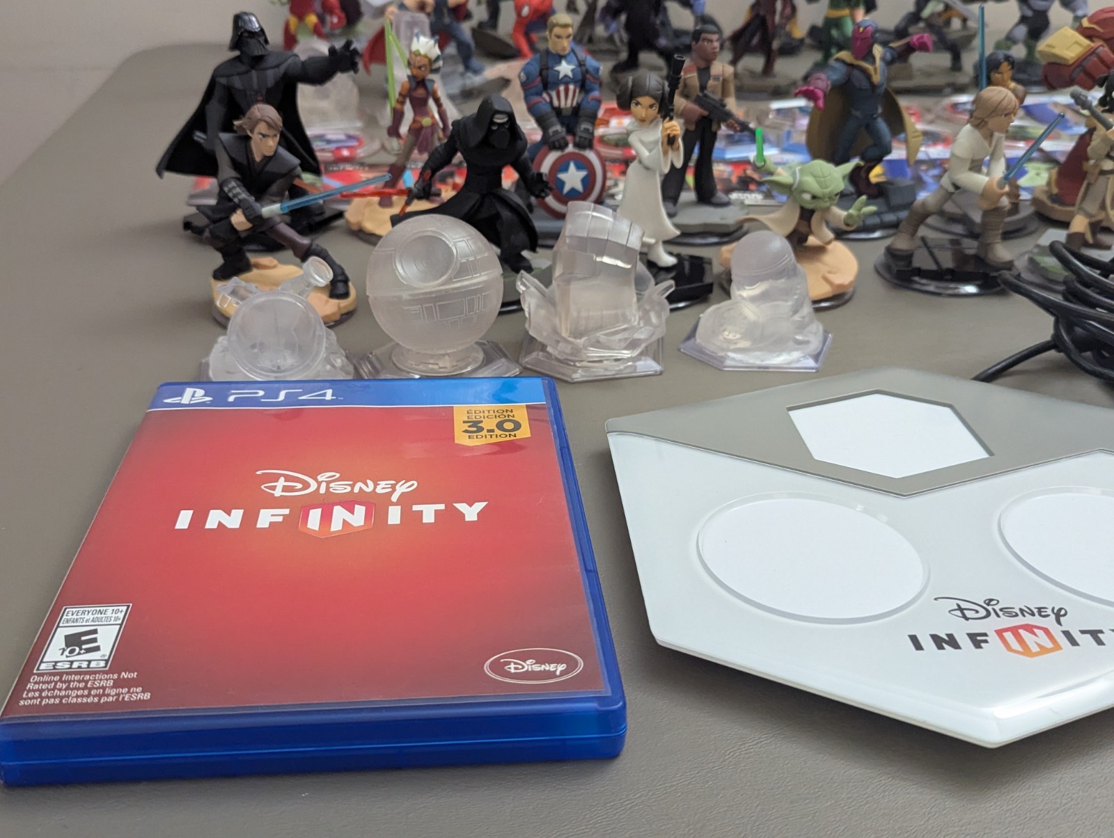 Huge Disney Infinity 2.0 & 3.0 Lot PS4 Game, Portal, 38 Figures, 14 Discs, Cards