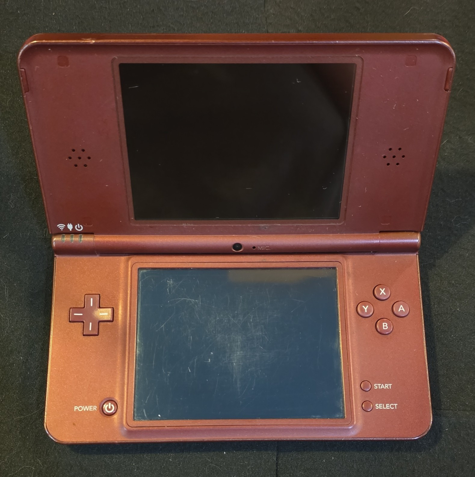 Nintendo DSi XL Burgundy Bronze w/13 DS Games, AC Adapter & Carrying Case No Pen