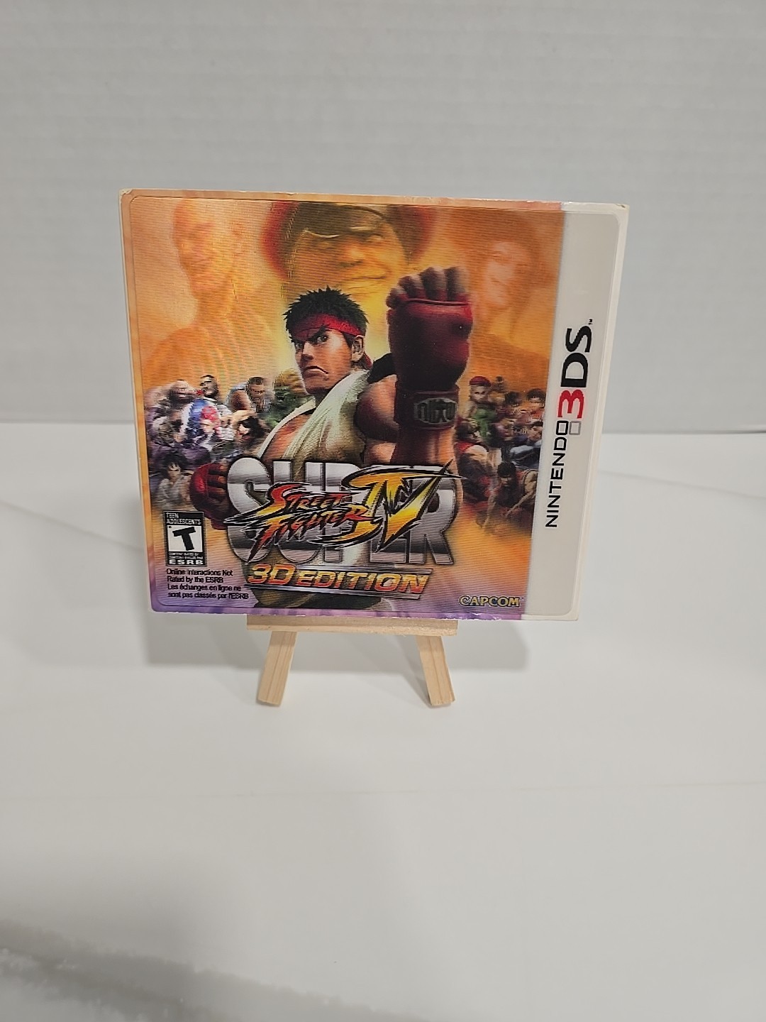 Super Street Fighter IV 3D Edition Nintendo 3DS Lenticular Slipcover CIB TESTED