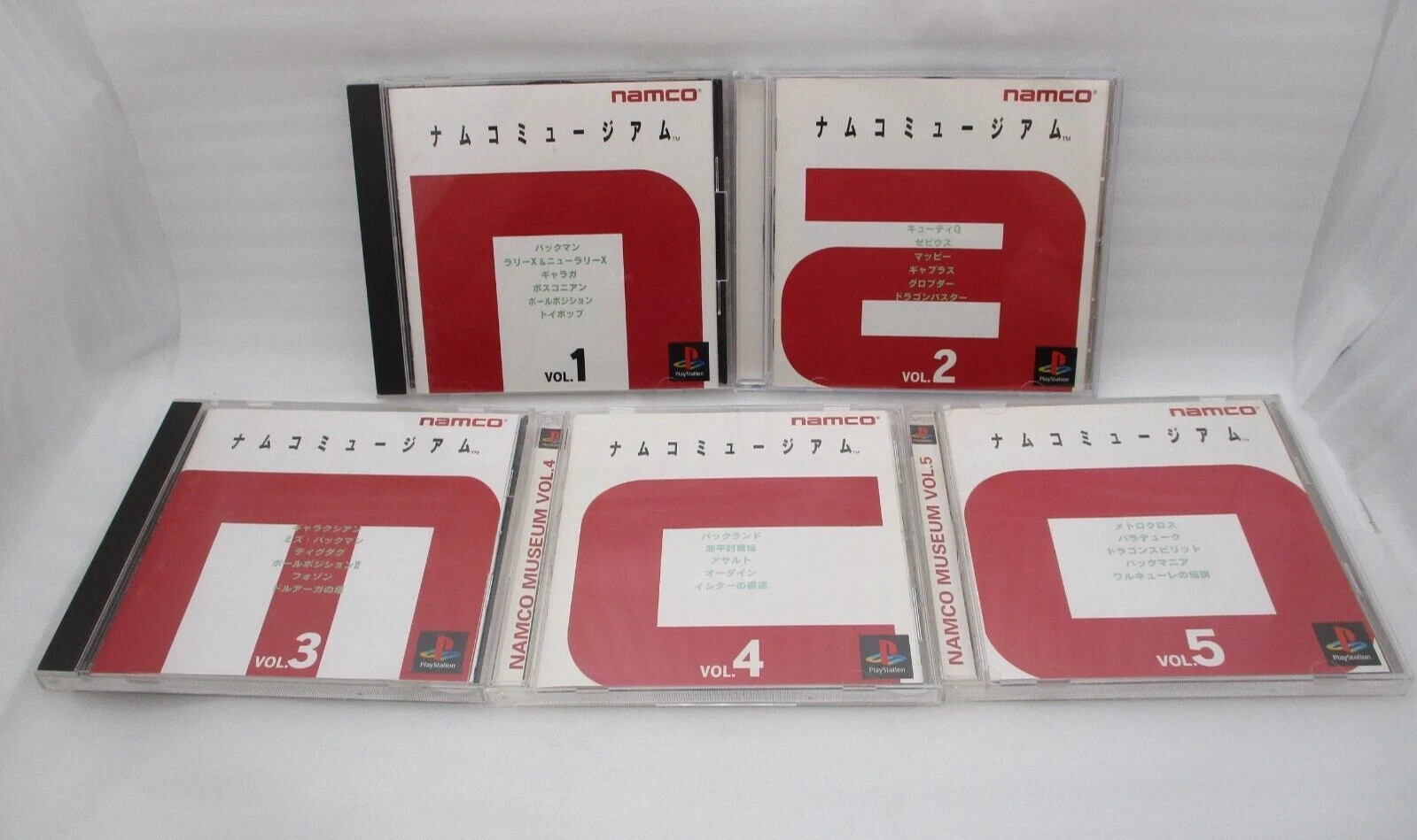 PS1 NAMCO MUSEUM Vol.1 2 3 4 5 5Games Japan import PS PlayStation1 NTSC-J