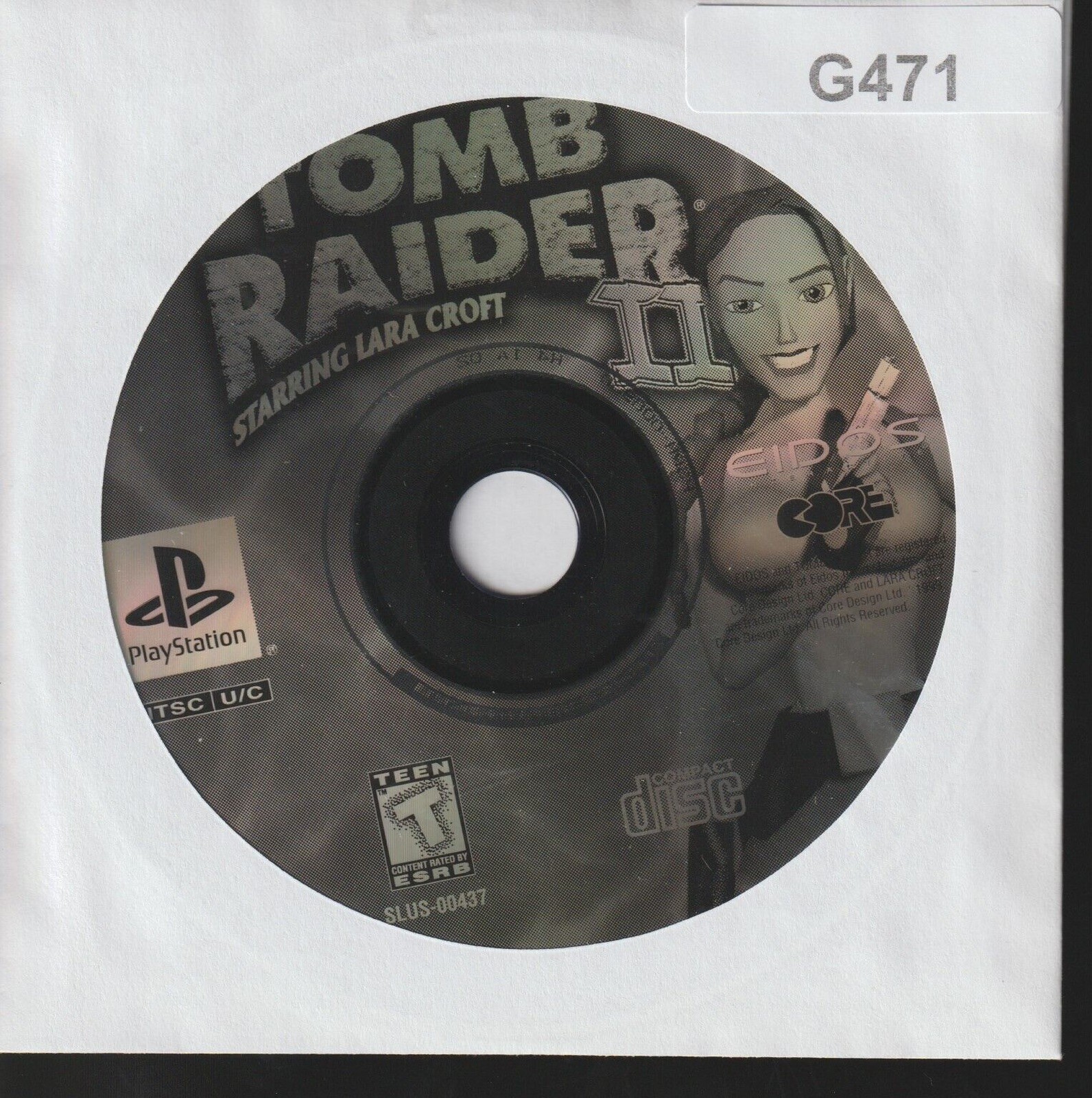 Tomb Raider II Starring Lara Croft Sony PlayStation 1 Used Video Game Only