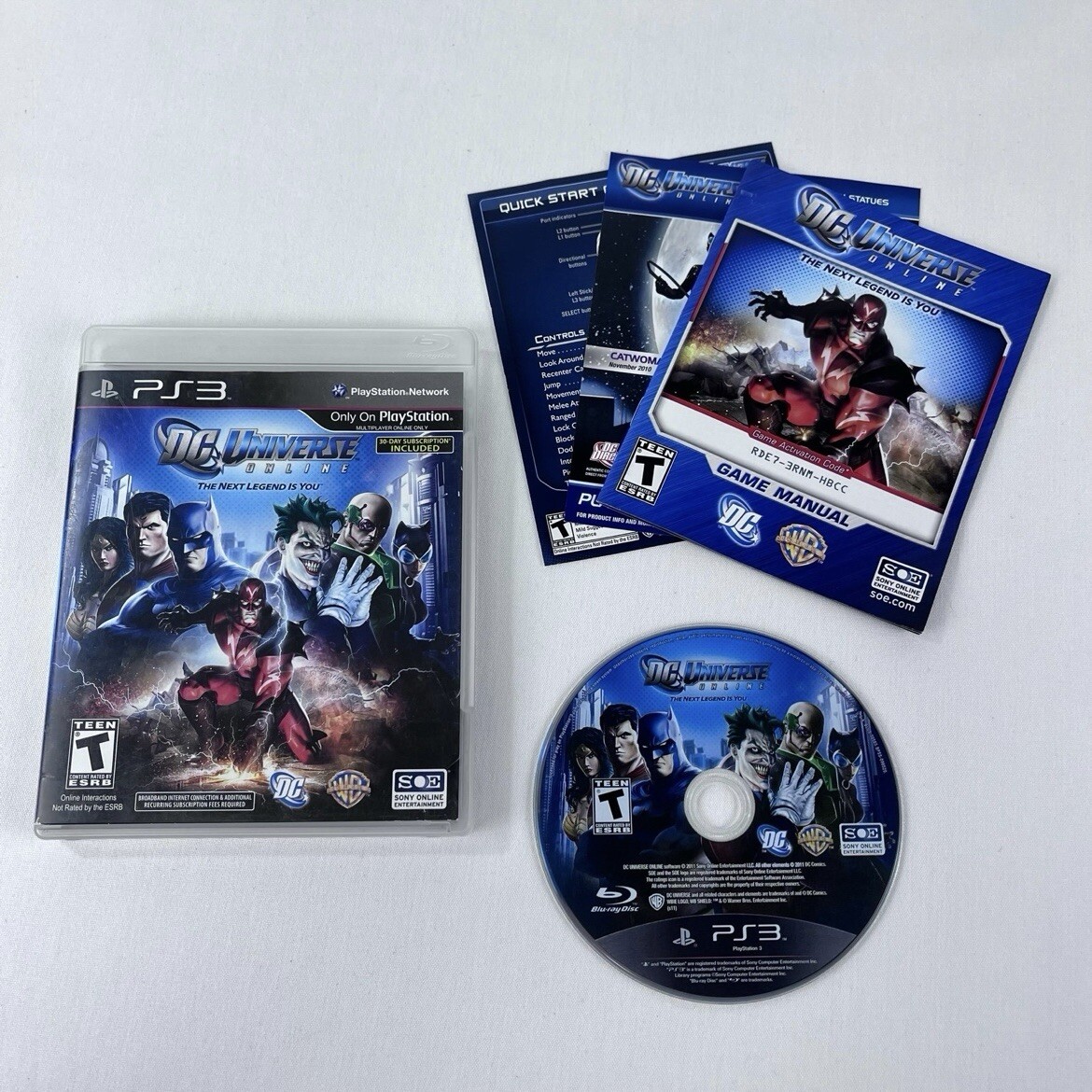 DC Universe Online (Sony PlayStation 3, 2011) PS3 CIB Complete Manual Video Game