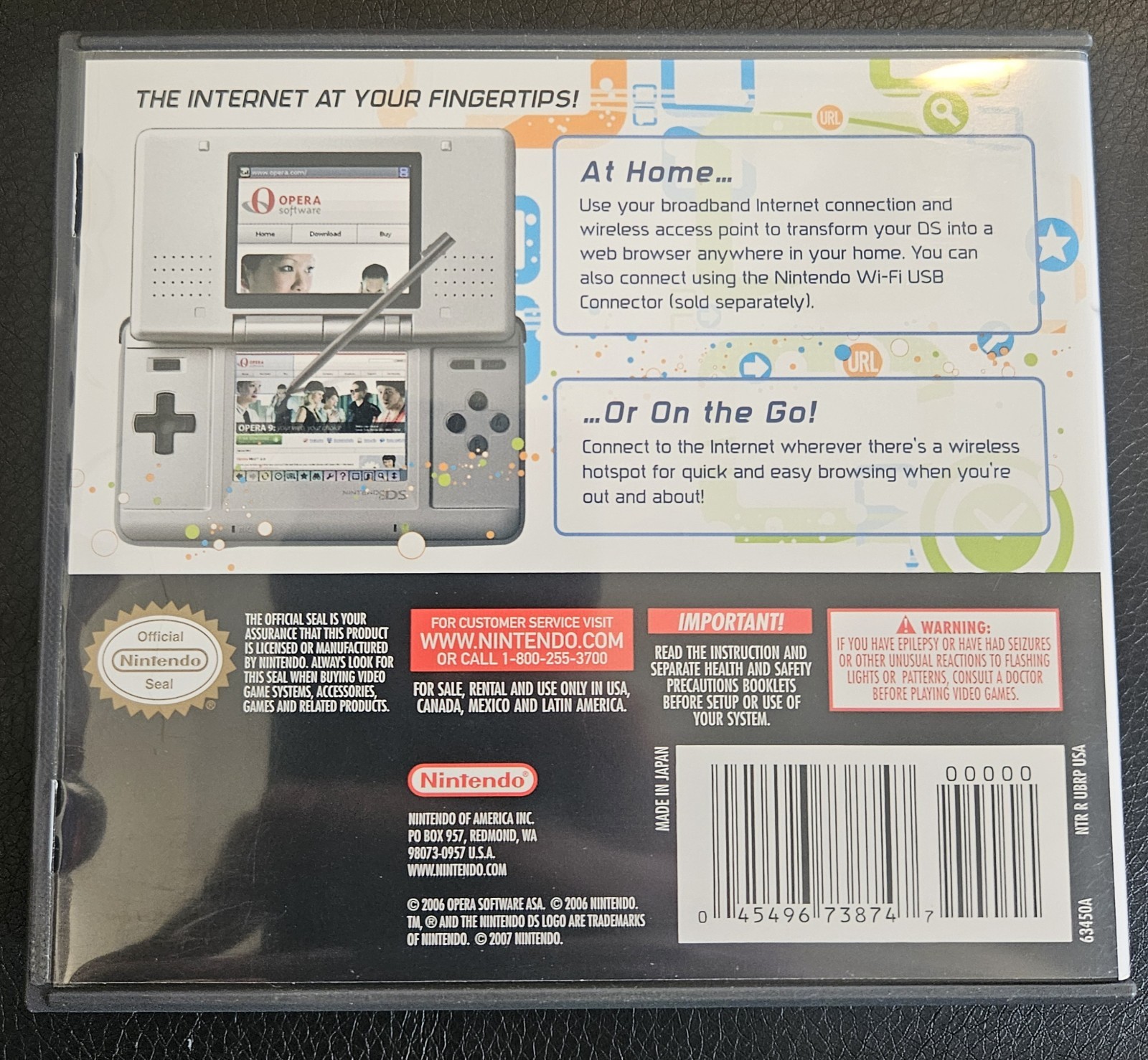 Nintendo DS Browser Memory Expansion Pak Manual DS DS Lite NTSC-U/C 2007