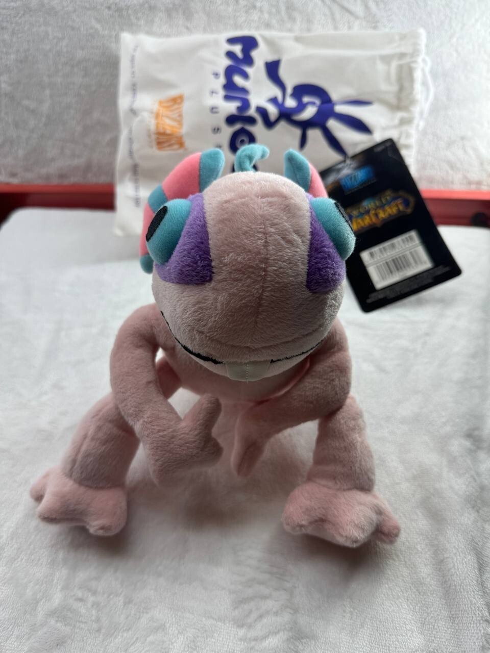 NWT – Blizzard 2015 Gurky Pink Murloc Plush – World of Warcraft WoW With Bag