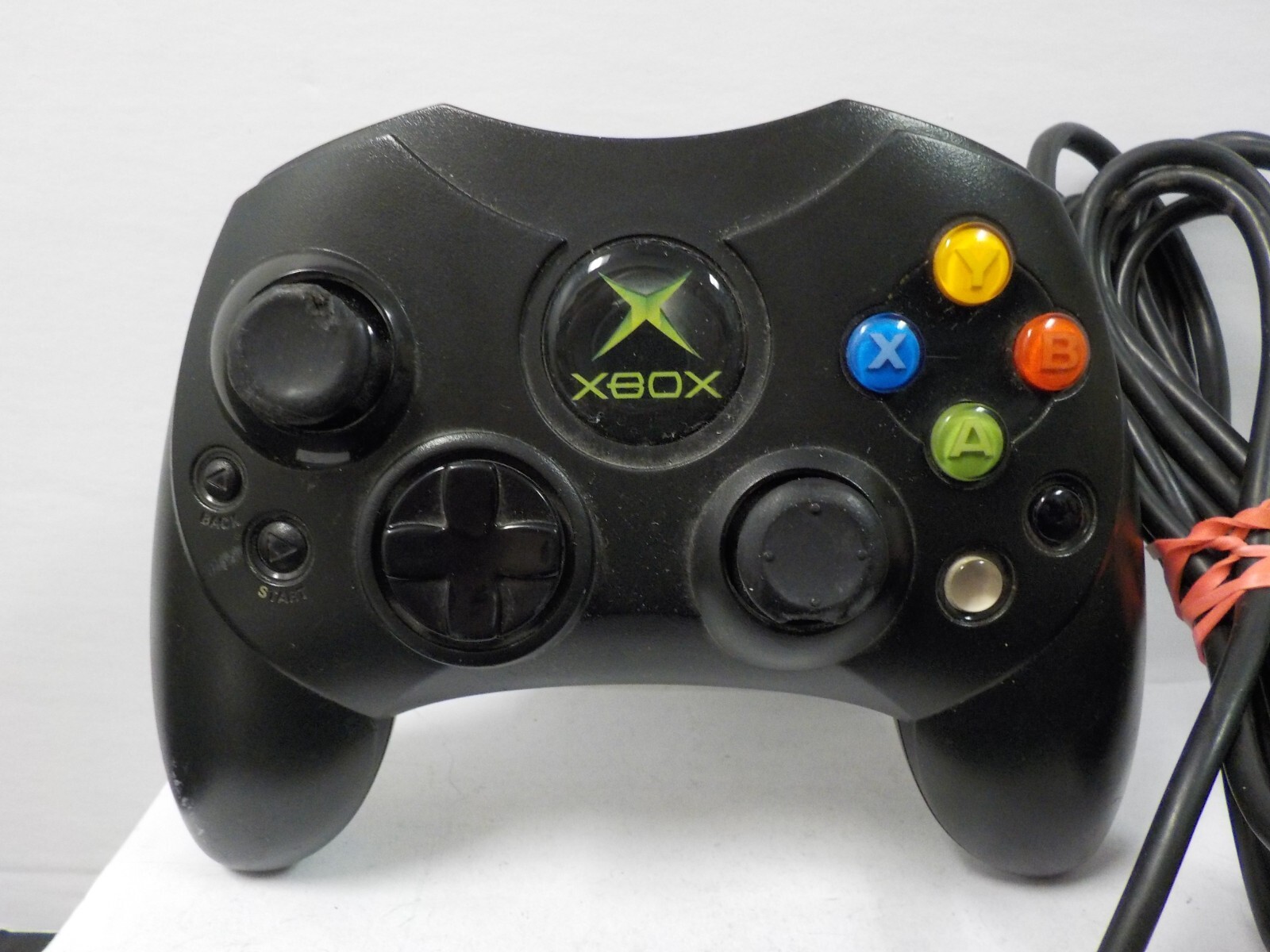 C0101 Microsoft Xbox “Black Controller S (X08-69873)” (Untested – No Breakaway)
